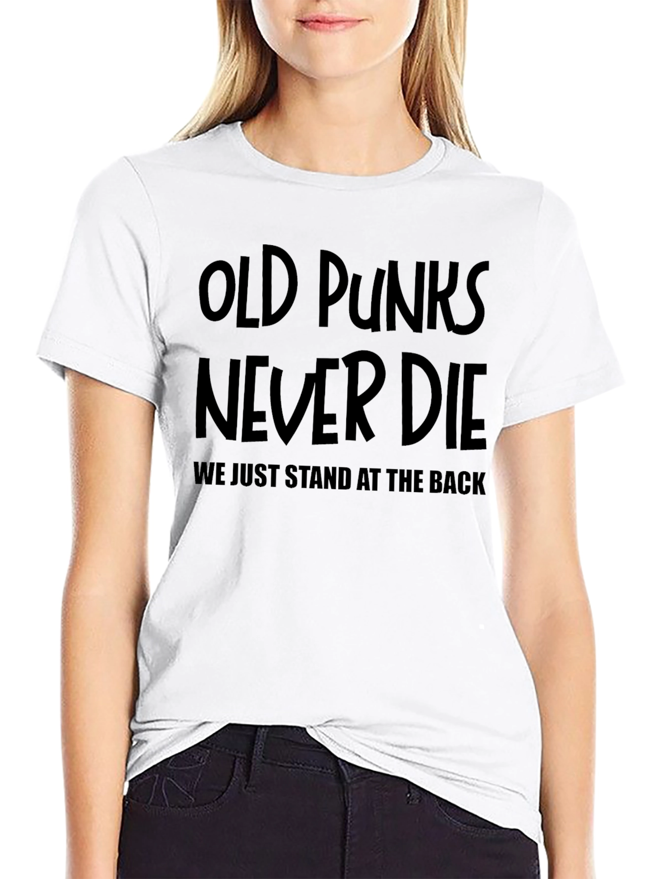Old Punks Never Die Graphic Tee - Black
