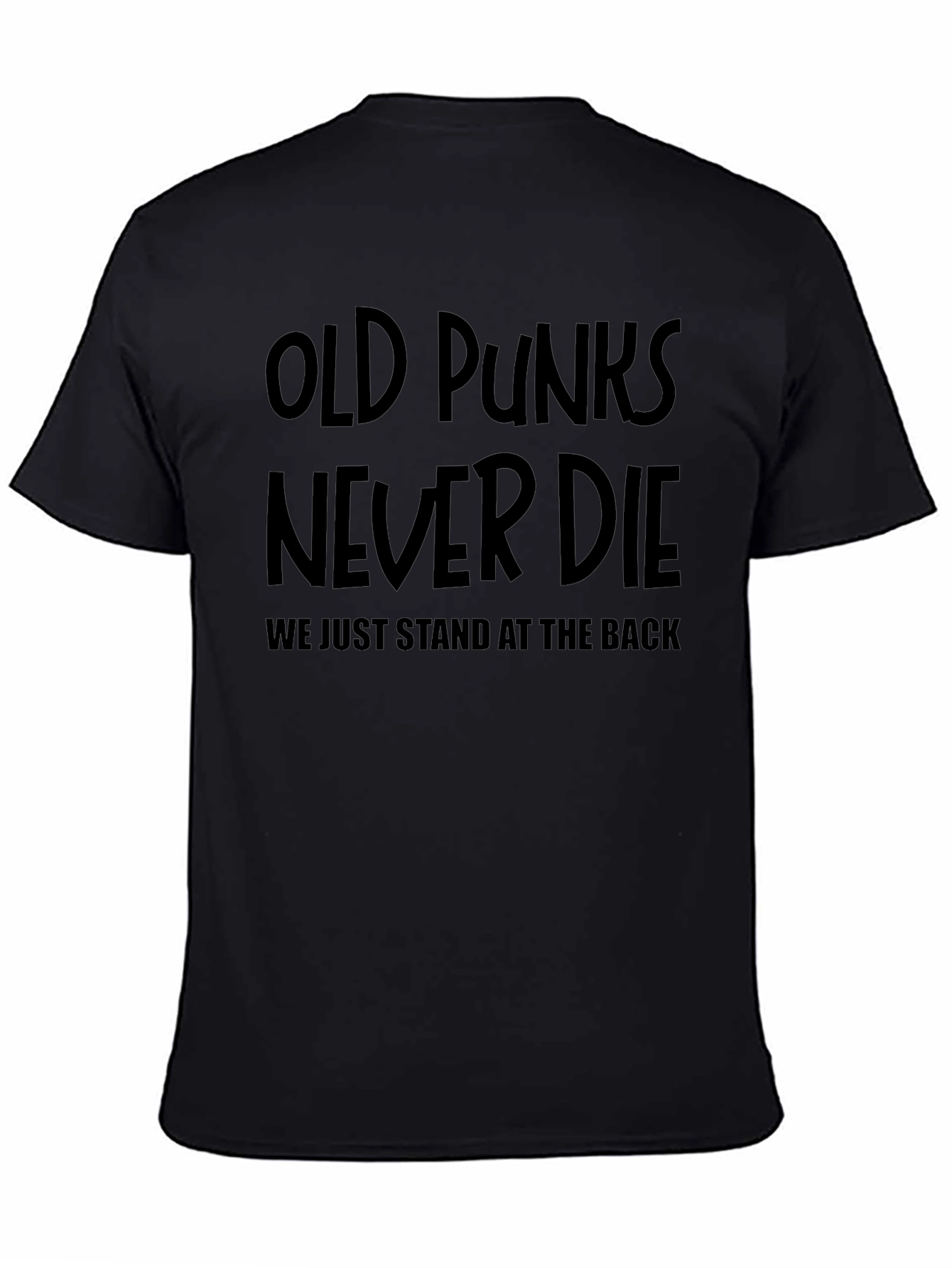 Old Punks Never Die Graphic Tee - Black
