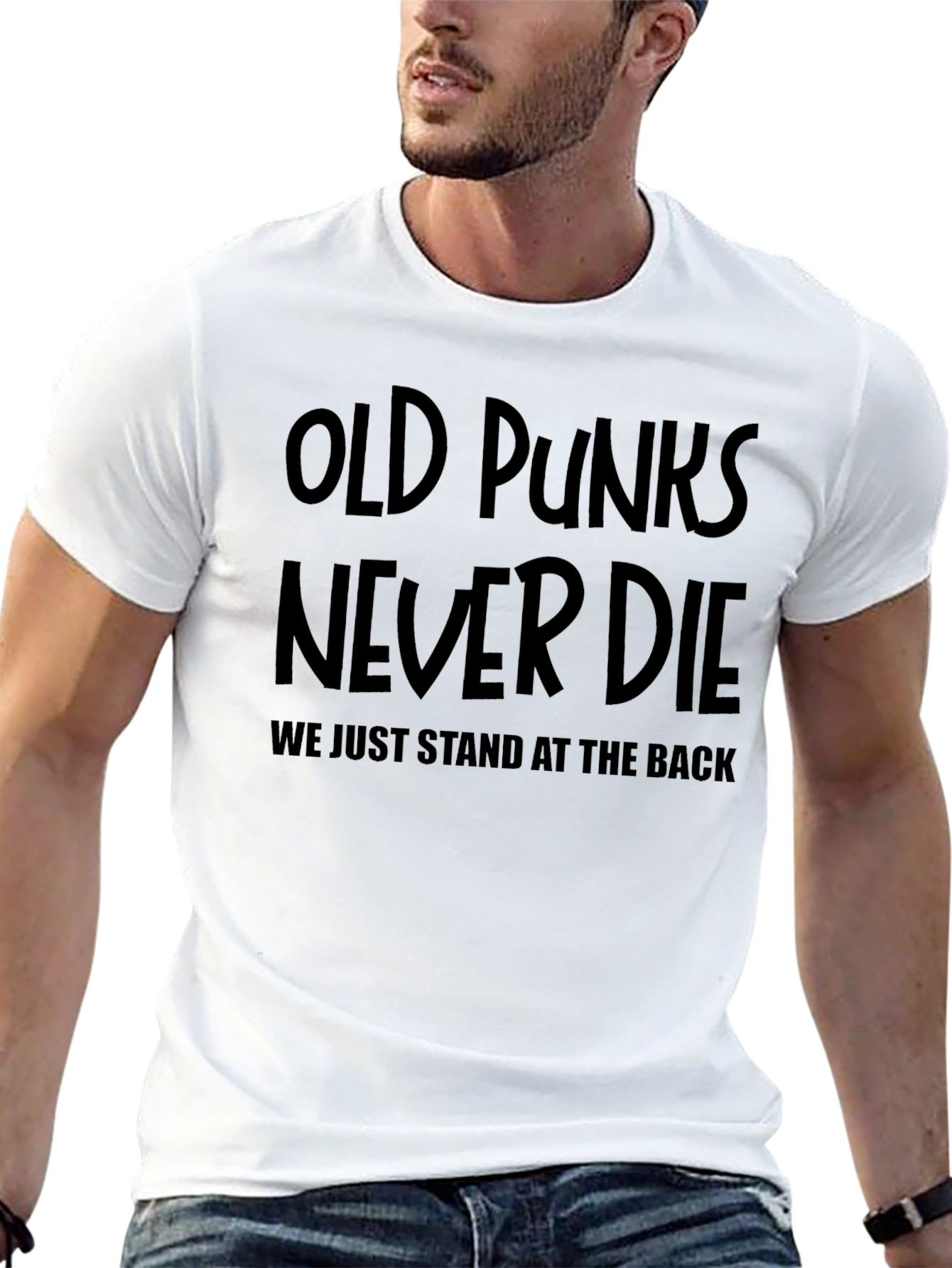 Old Punks Never Die Graphic Tee - Black