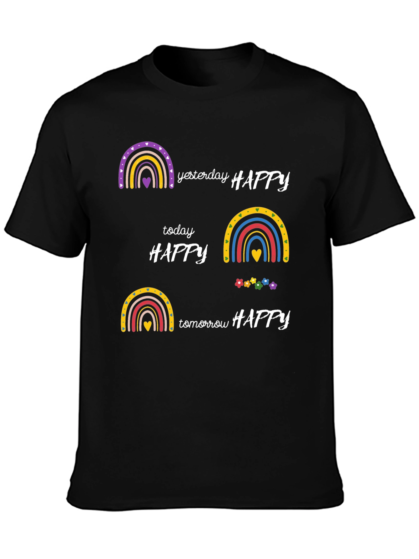 Happy Rainbow Graphic T-Shirt