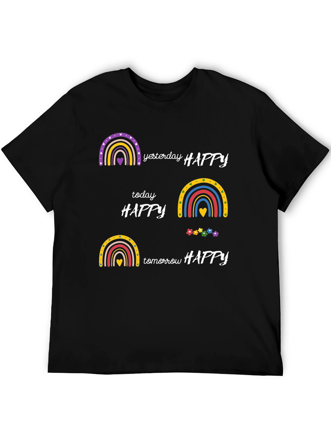 Happy Rainbow Graphic T-Shirt