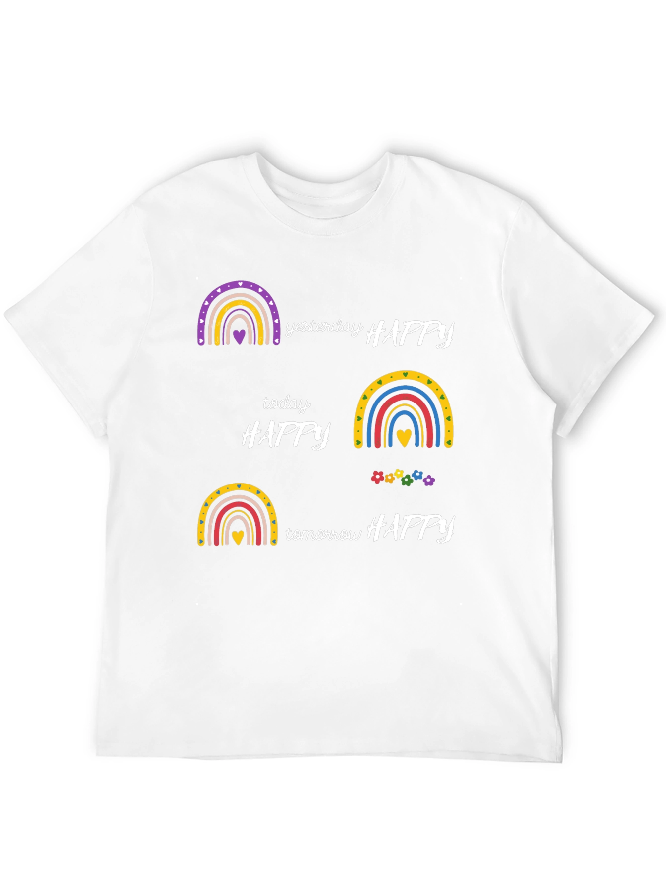Happy Rainbow Graphic T-Shirt