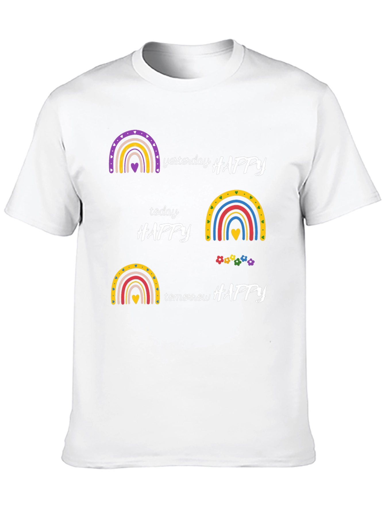 Happy Rainbow Graphic T-Shirt