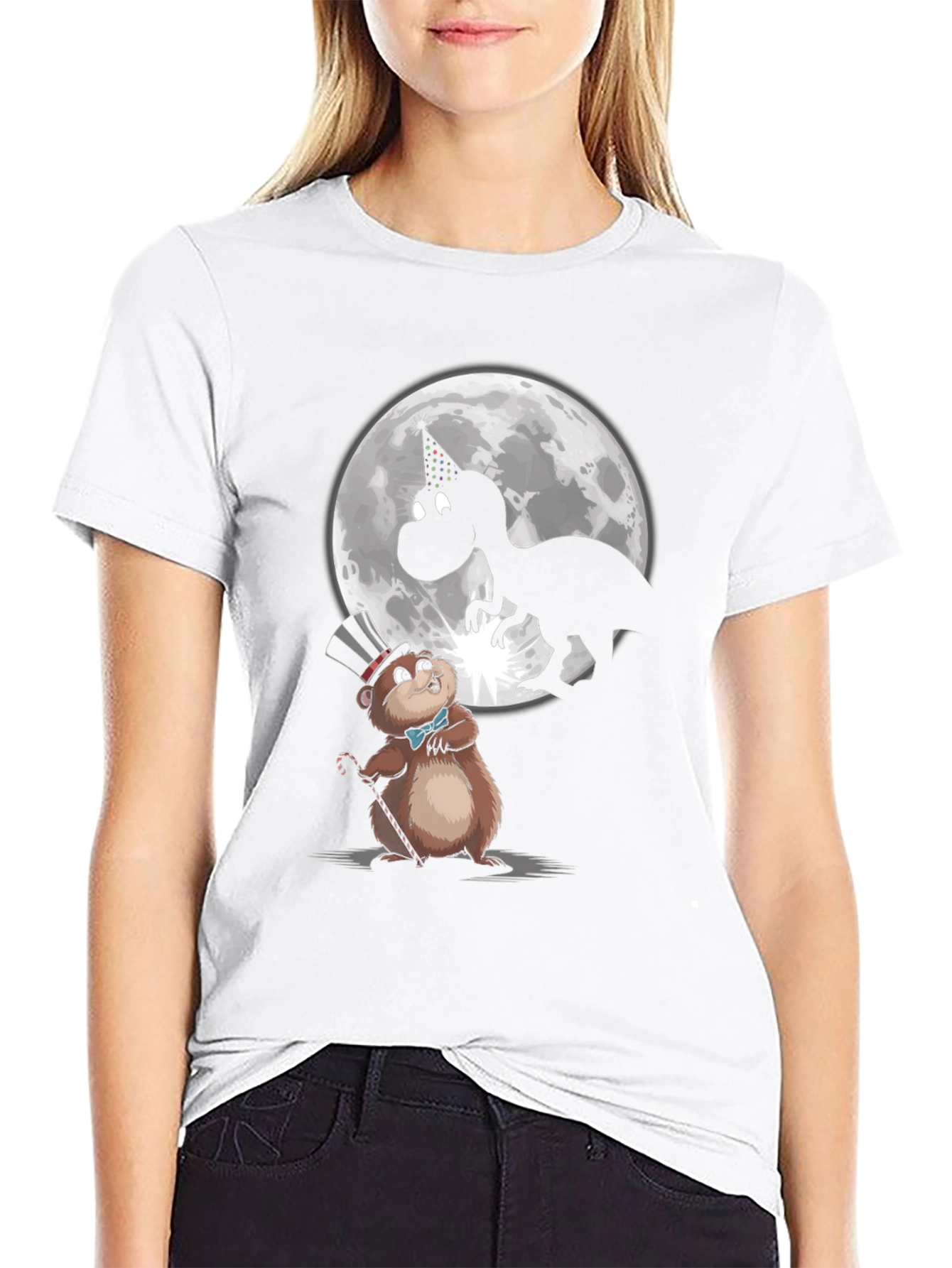 Party Animal T-Shirt: Dino & Groundhog