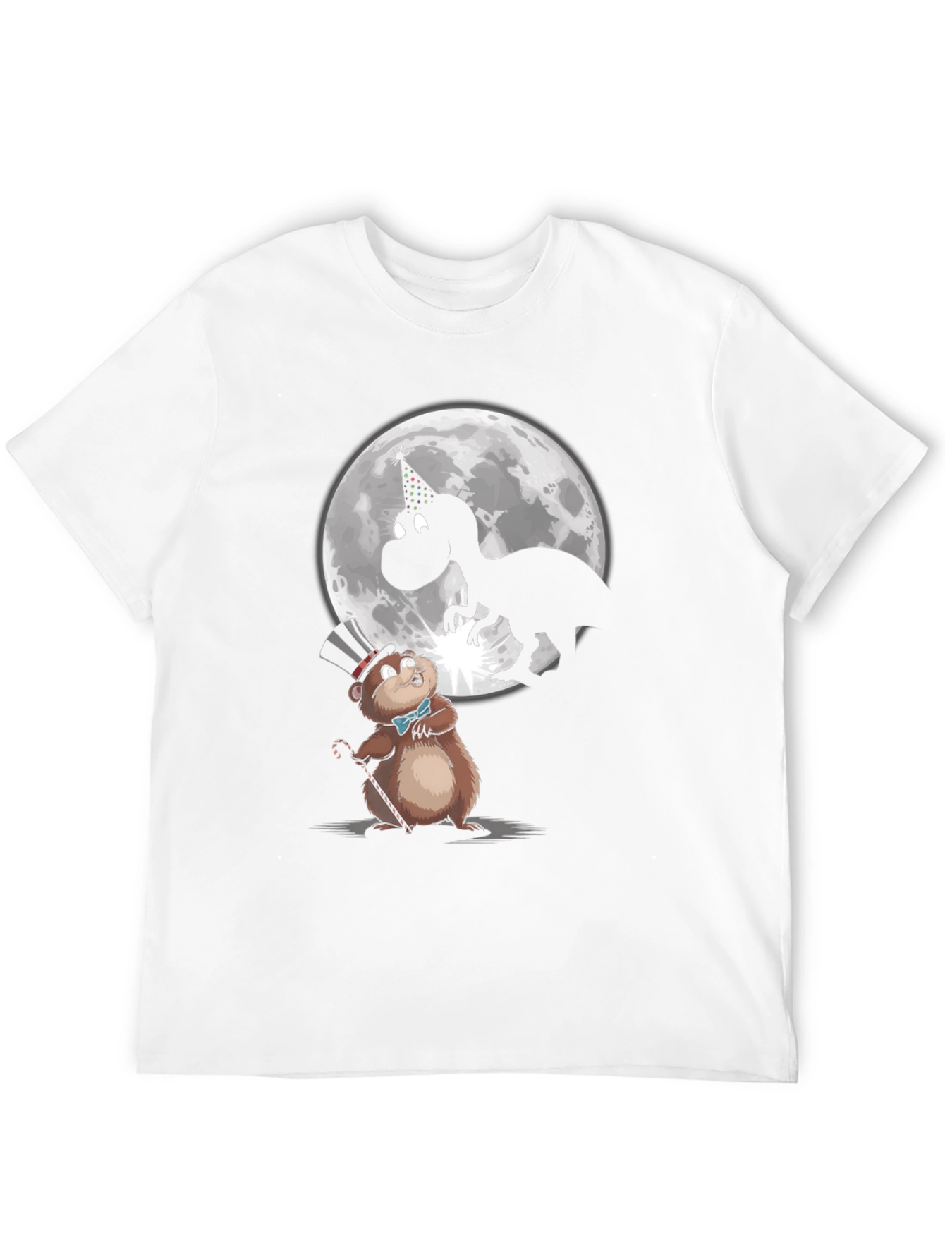 Party Animal T-Shirt: Dino & Groundhog