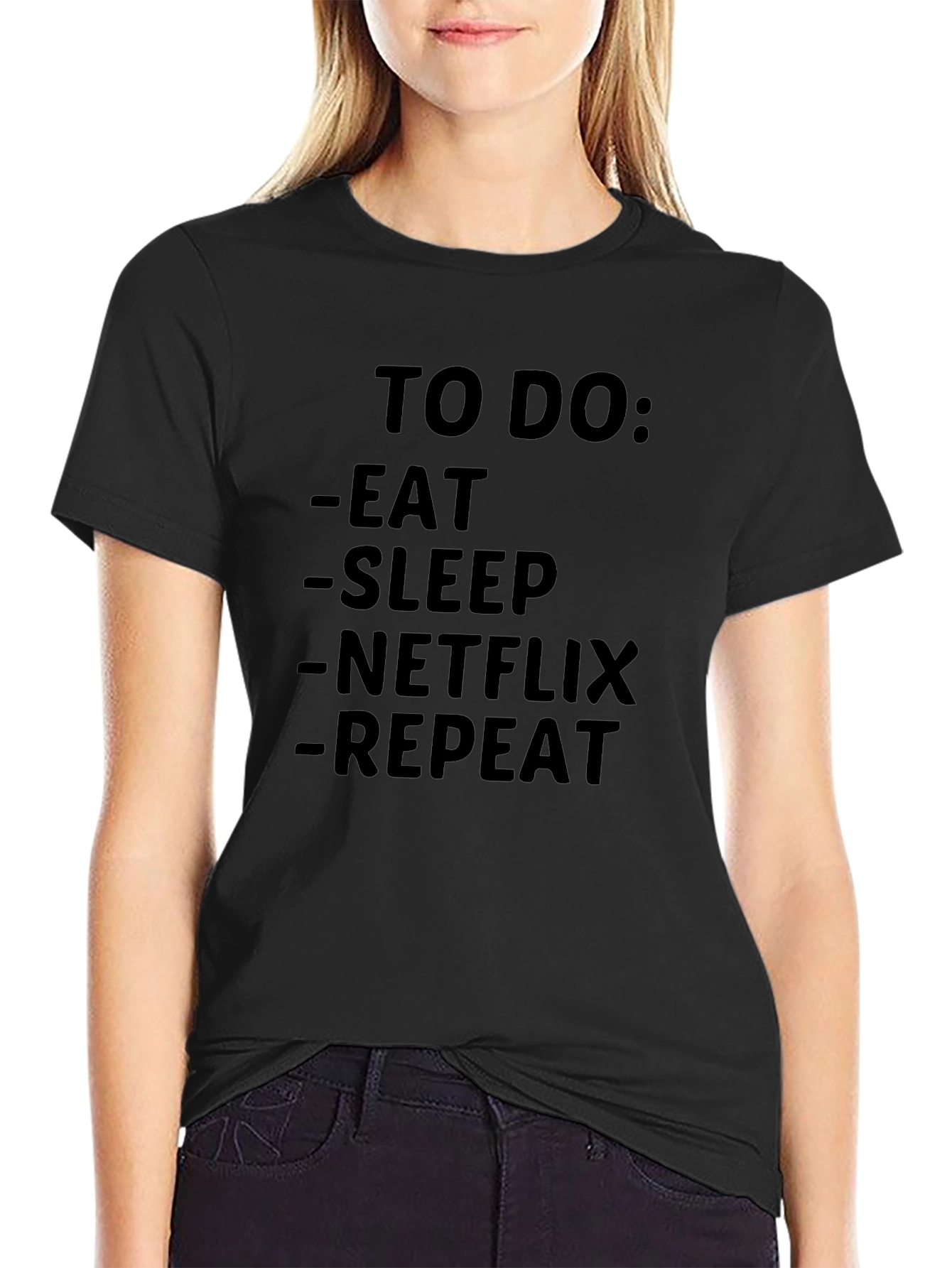 To Do: Eat Sleep Netflix Repeat T-Shirt