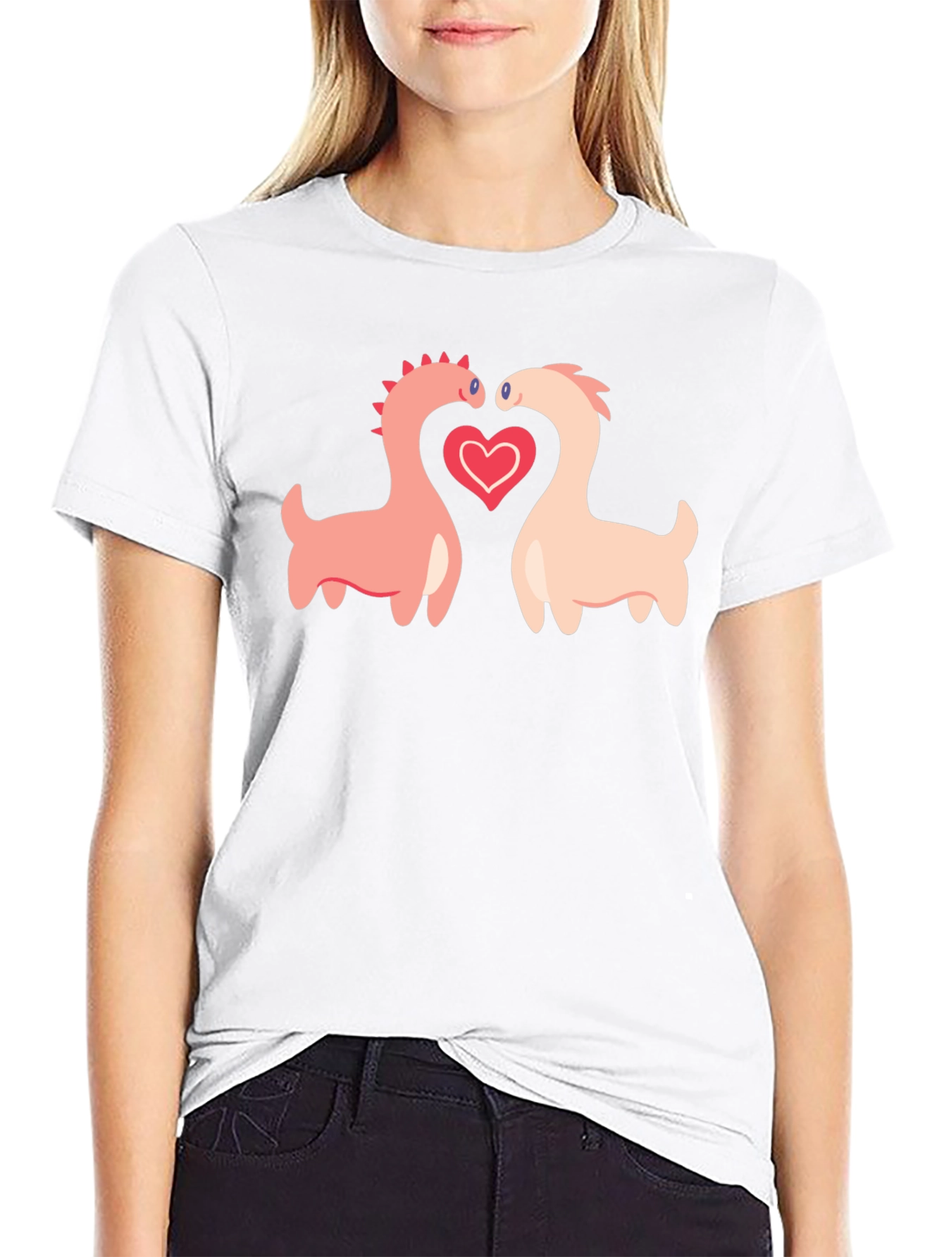 Dino Love Black T-Shirt