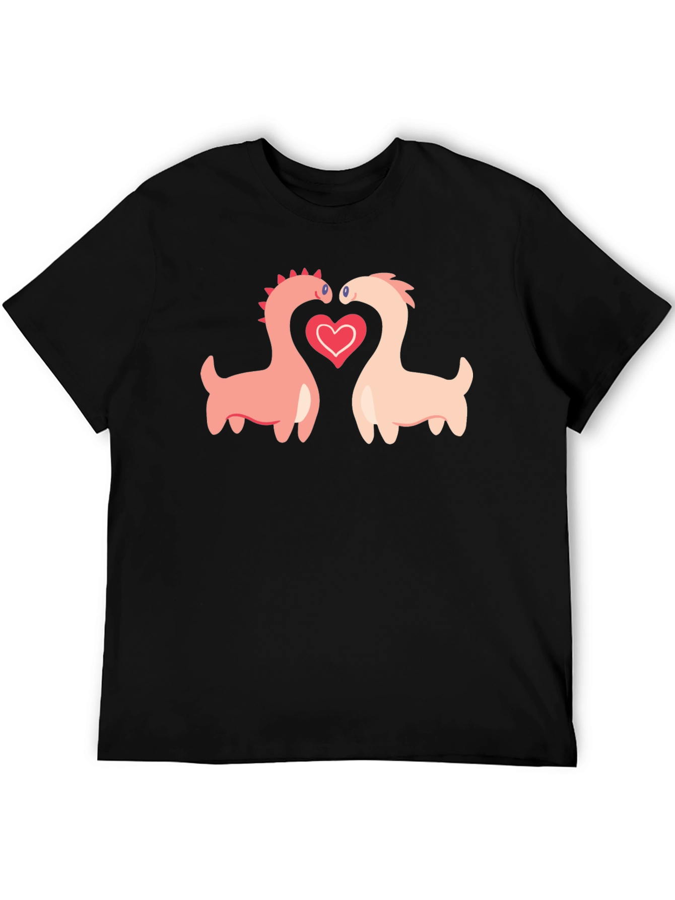 Dino Love Black T-Shirt