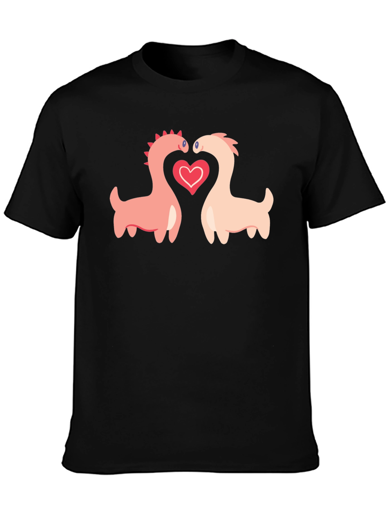 Dino Love Black T-Shirt