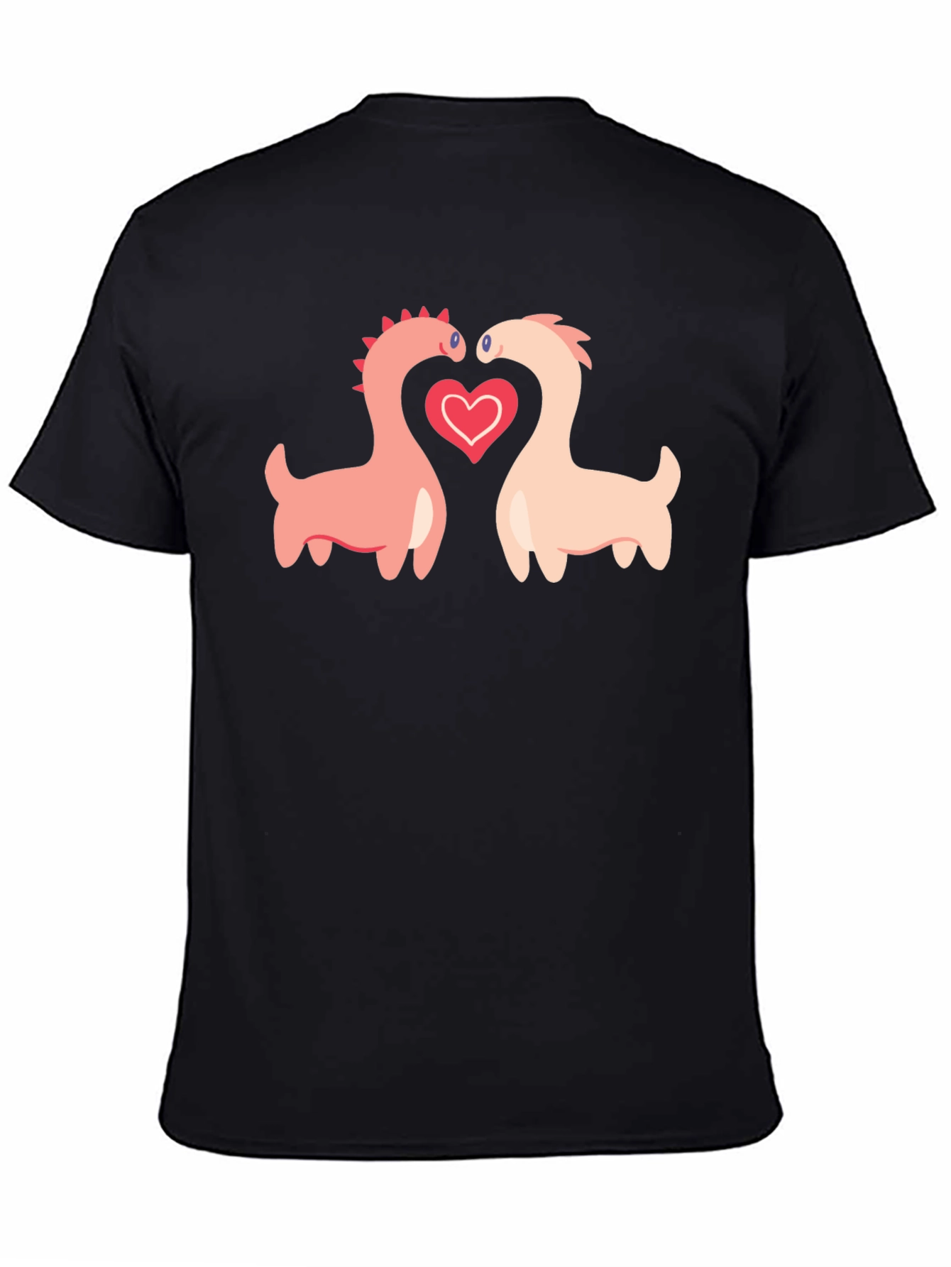 Dino Love Black T-Shirt