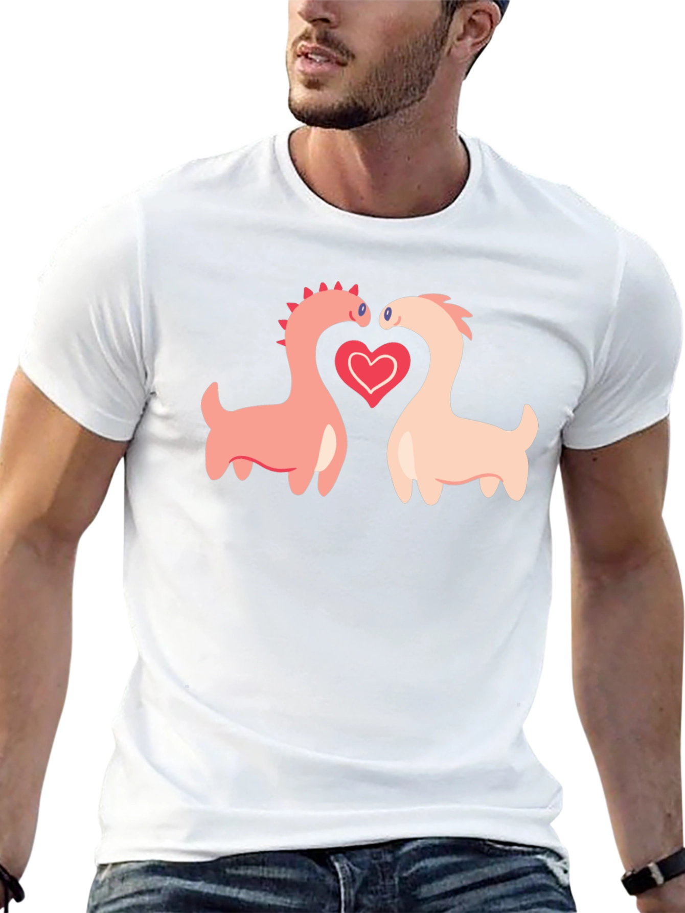 Dino Love Black T-Shirt