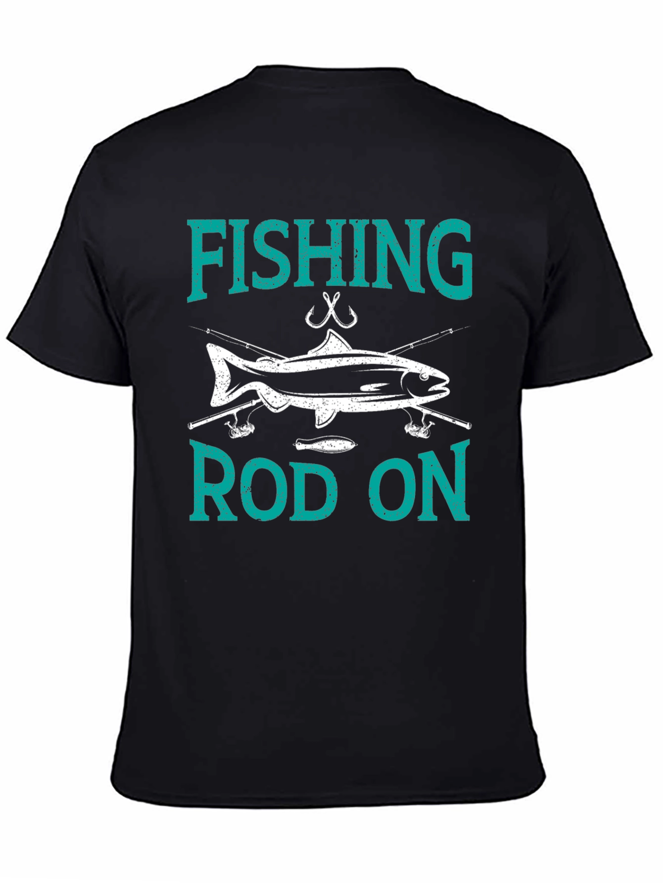 Fishing Rod On Graphic T-Shirt