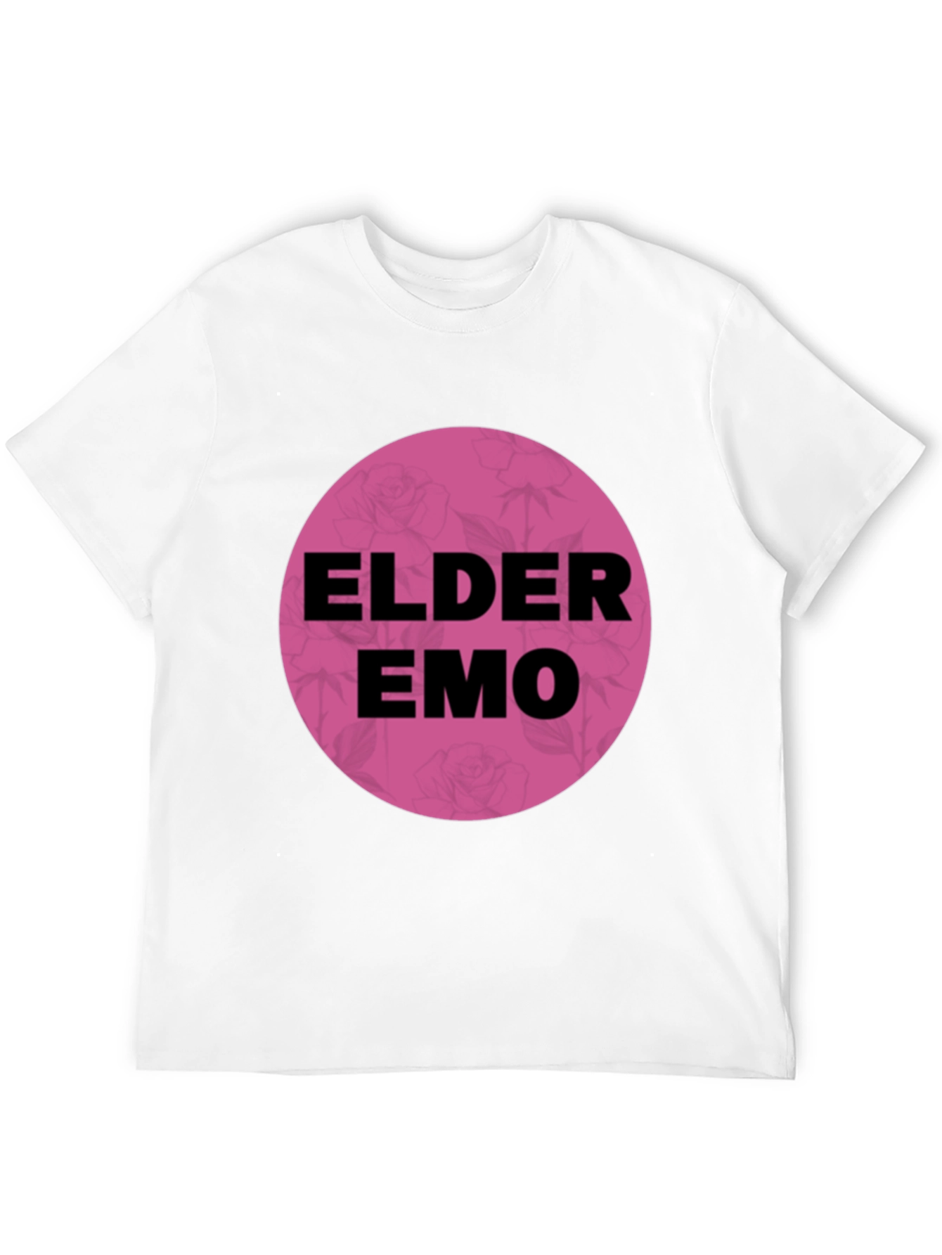 Elder Emo T-Shirt - Black Cotton Blend Graphic Tee