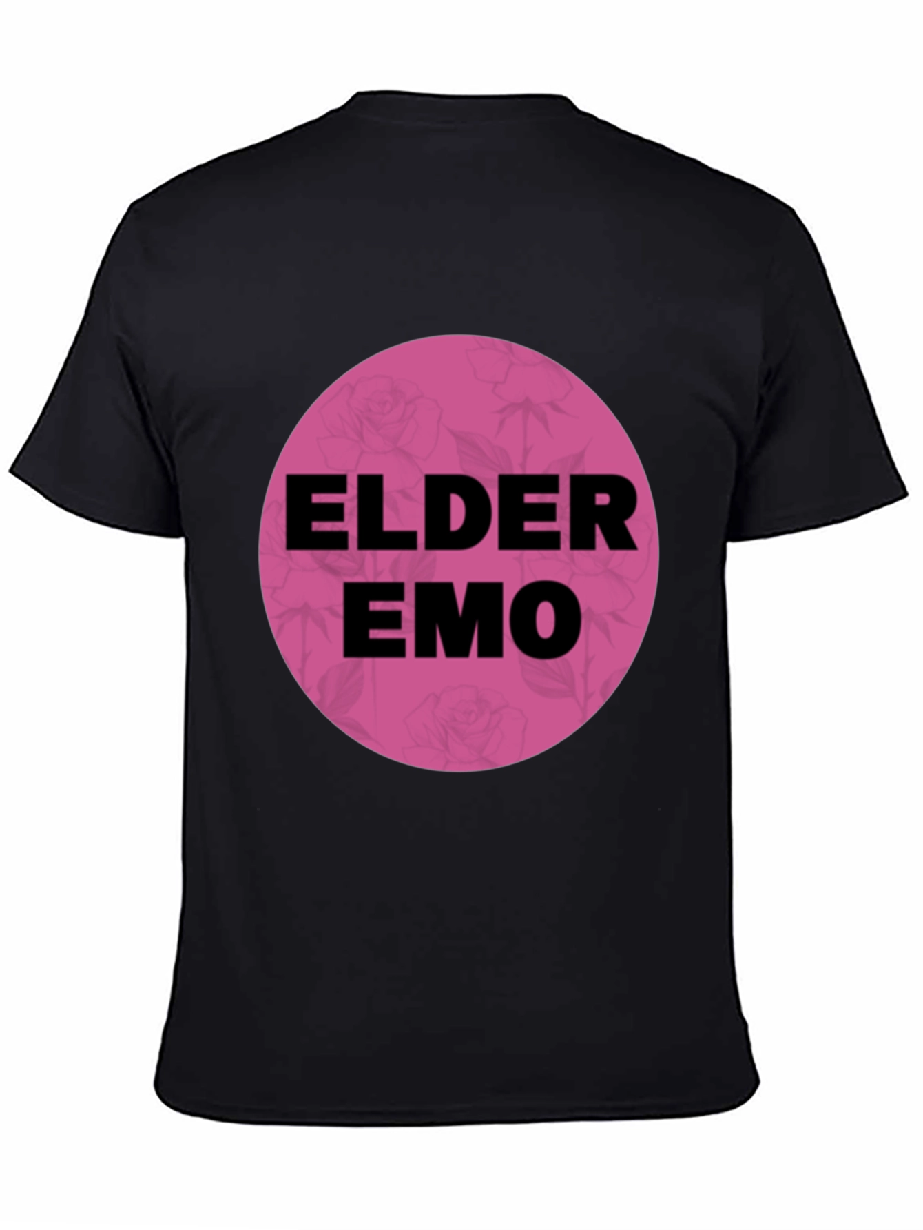 Elder Emo T-Shirt - Black Cotton Blend Graphic Tee