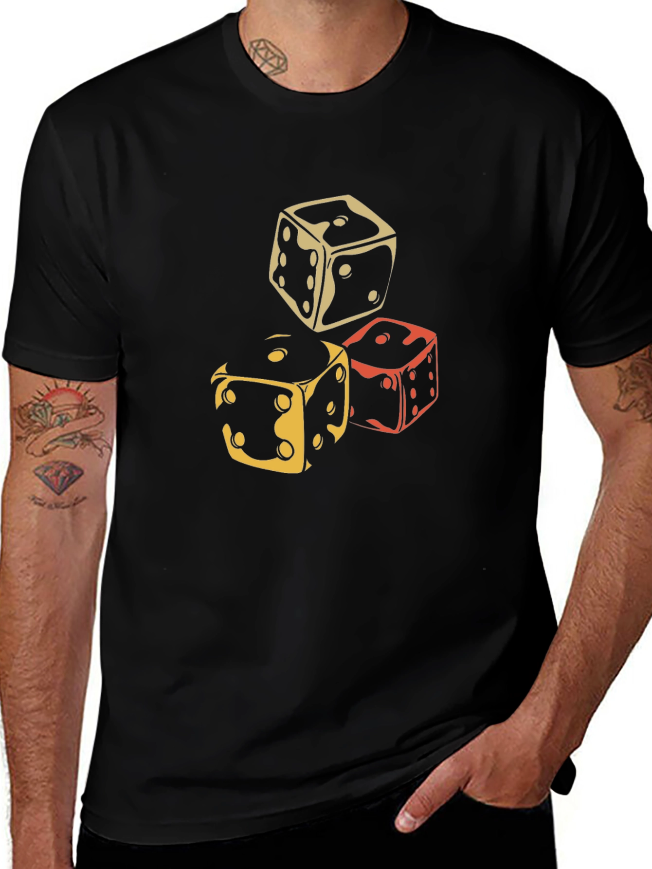Dice Graphic Tee - Lucky Gamble Design
