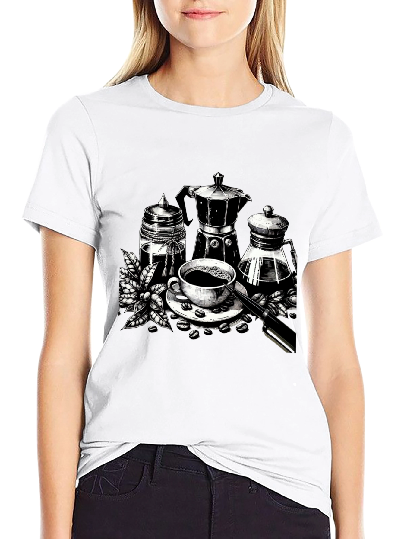 Coffee Lover Graphic Tee - Black