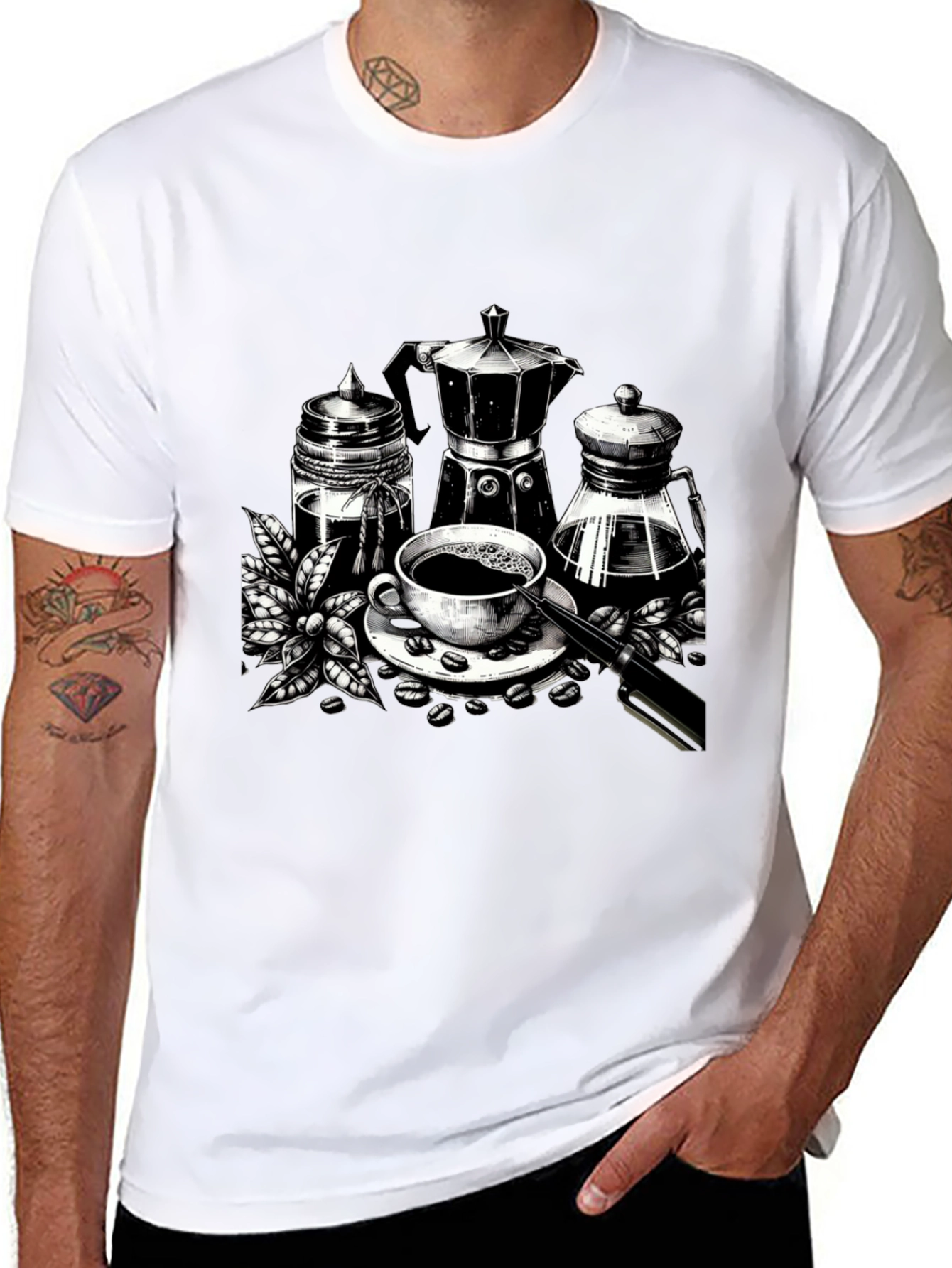 Coffee Lover Graphic Tee - Black
