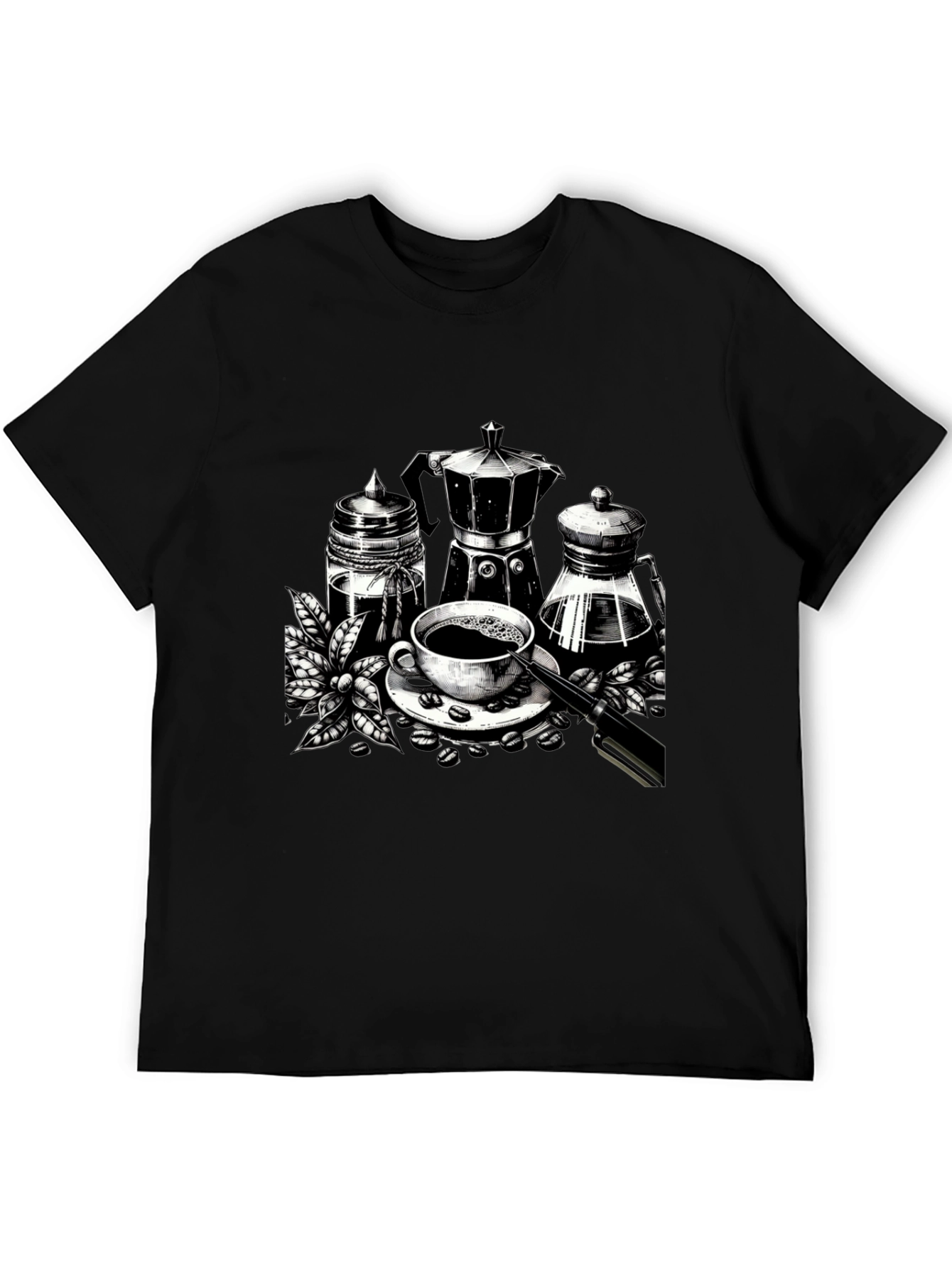 Coffee Lover Graphic Tee - Black