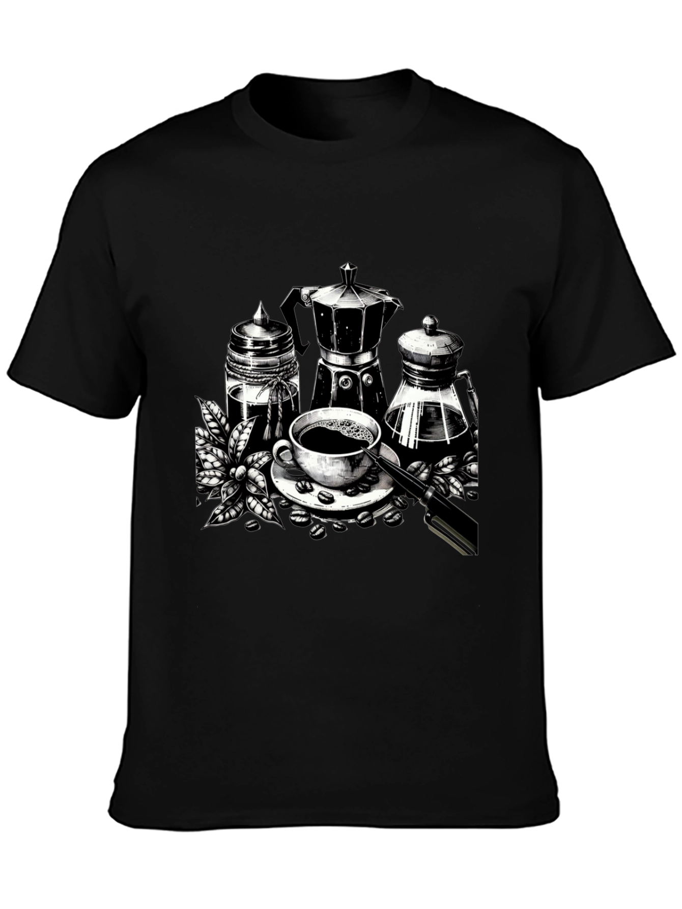 Coffee Lover Graphic Tee - Black