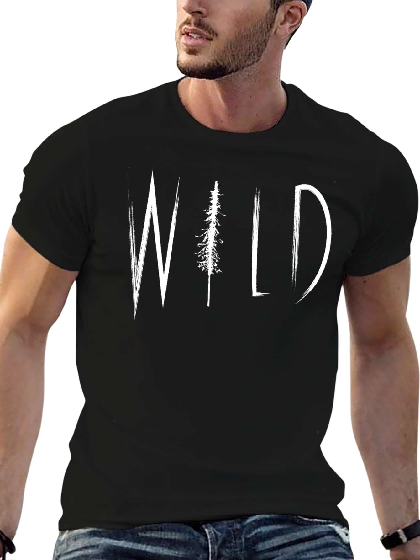 Wild Forest Graphic Tee - Black