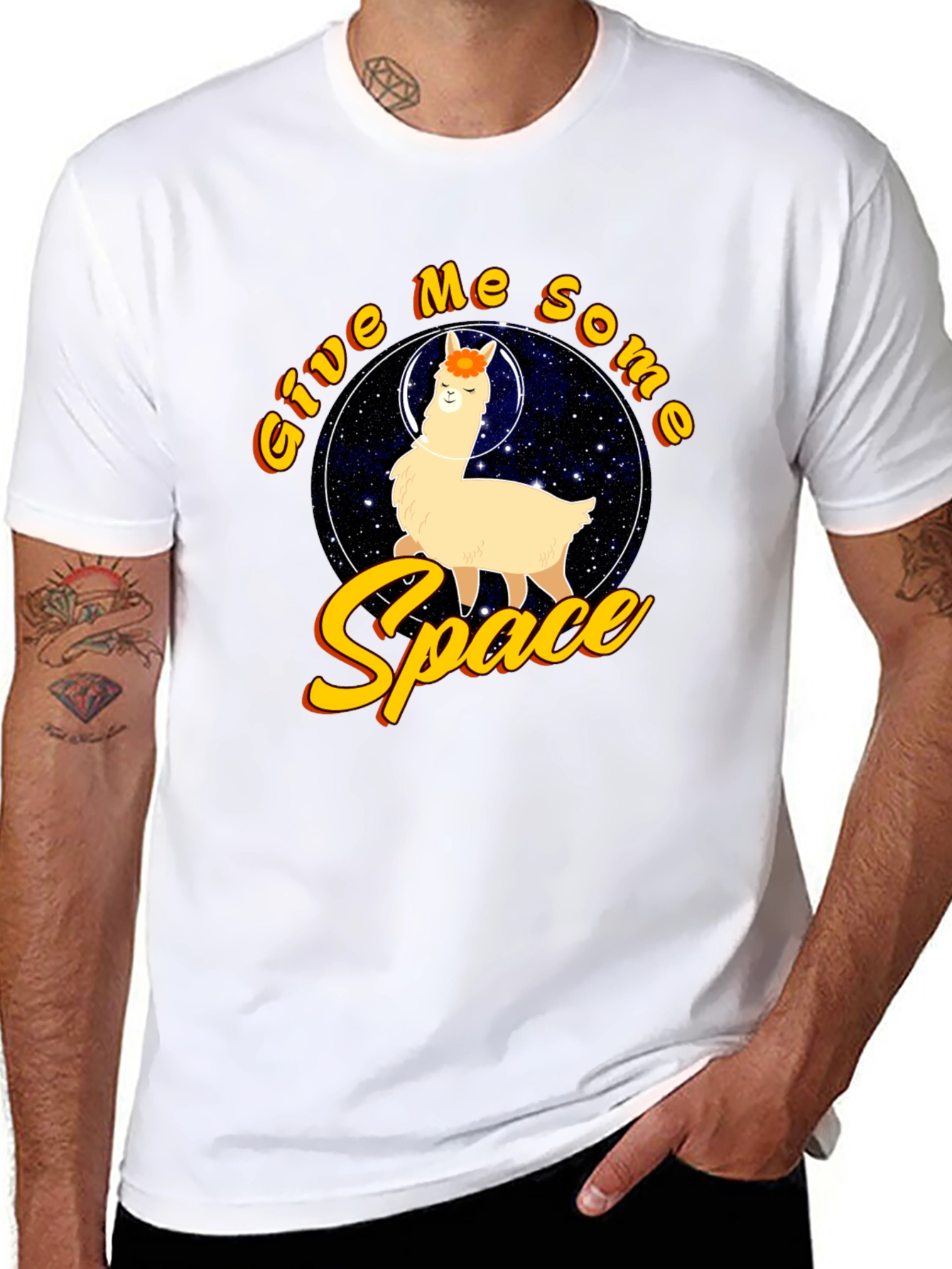 Give Me Some Space Llama Graphic T-Shirt