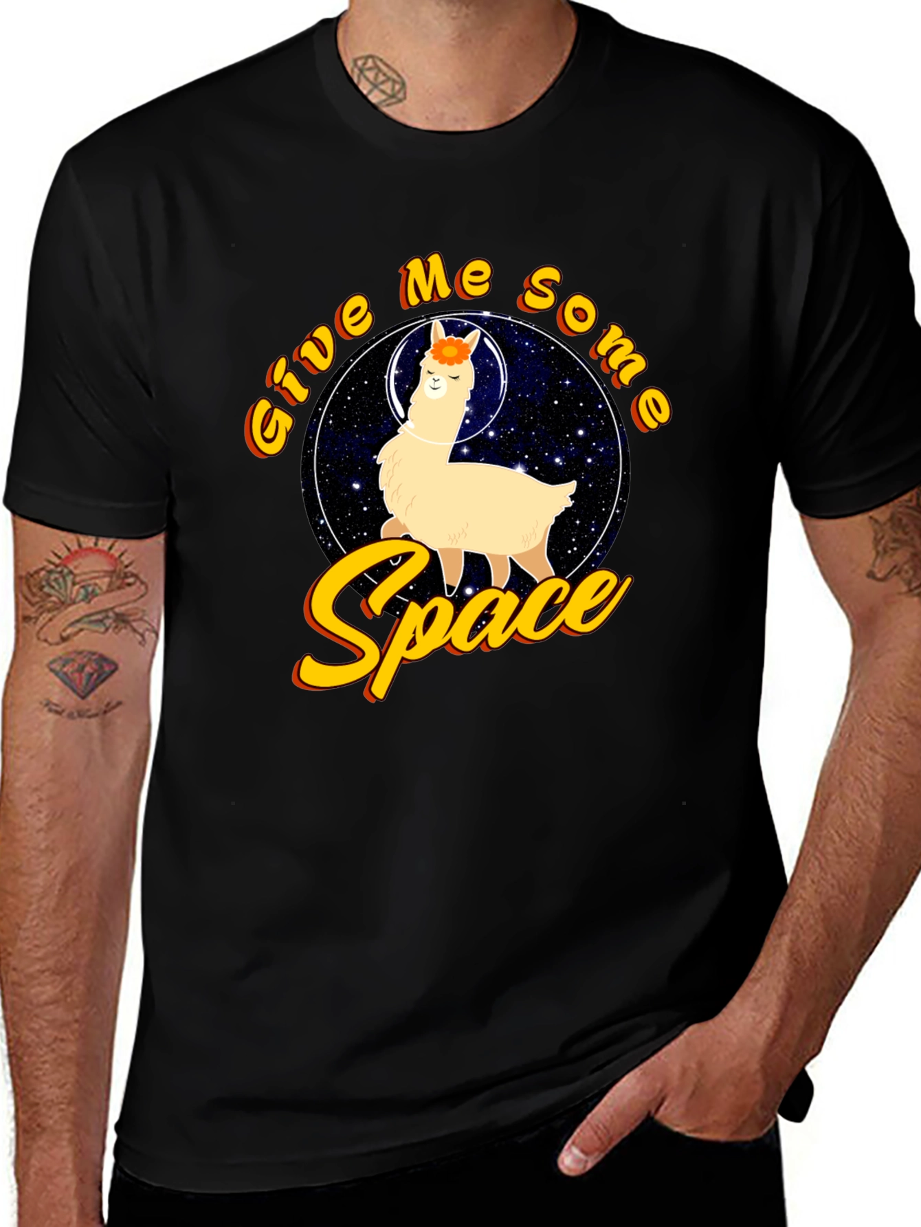 Give Me Some Space Llama Graphic T-Shirt