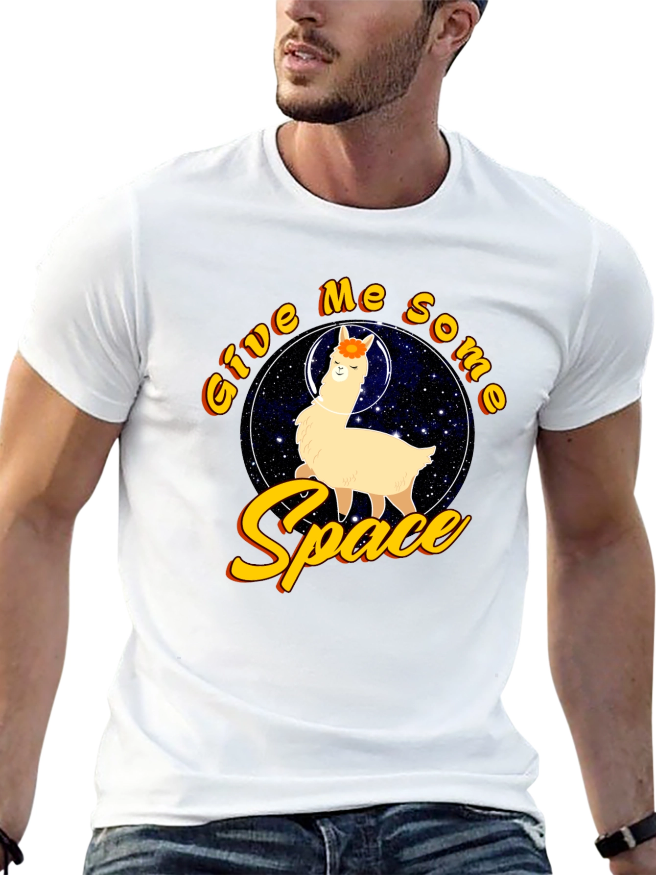 Give Me Some Space Llama Graphic T-Shirt
