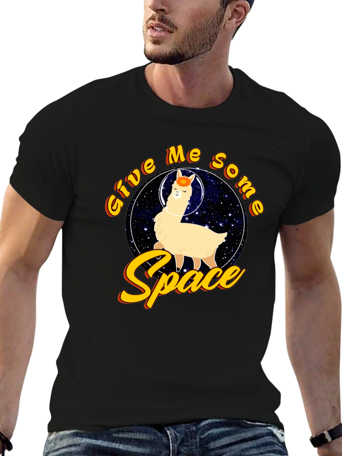 Give Me Some Space Llama Graphic T-Shirt