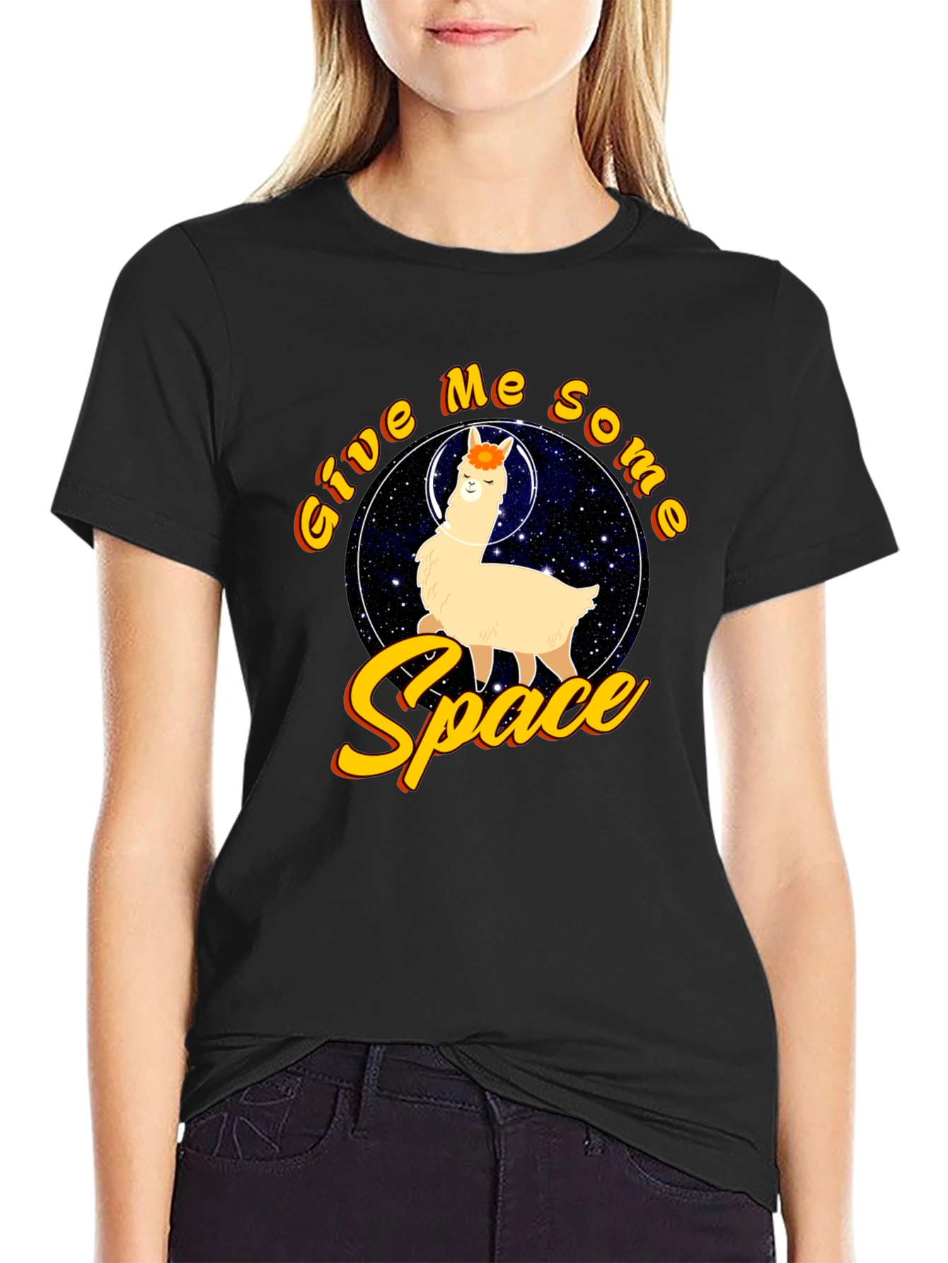 Give Me Some Space Llama Graphic T-Shirt