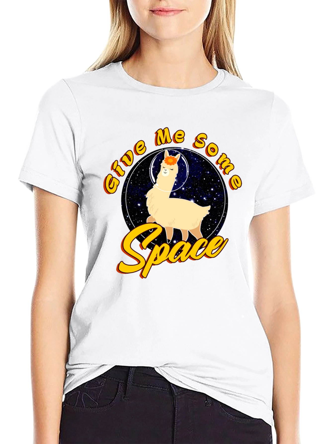 Give Me Some Space Llama Graphic T-Shirt