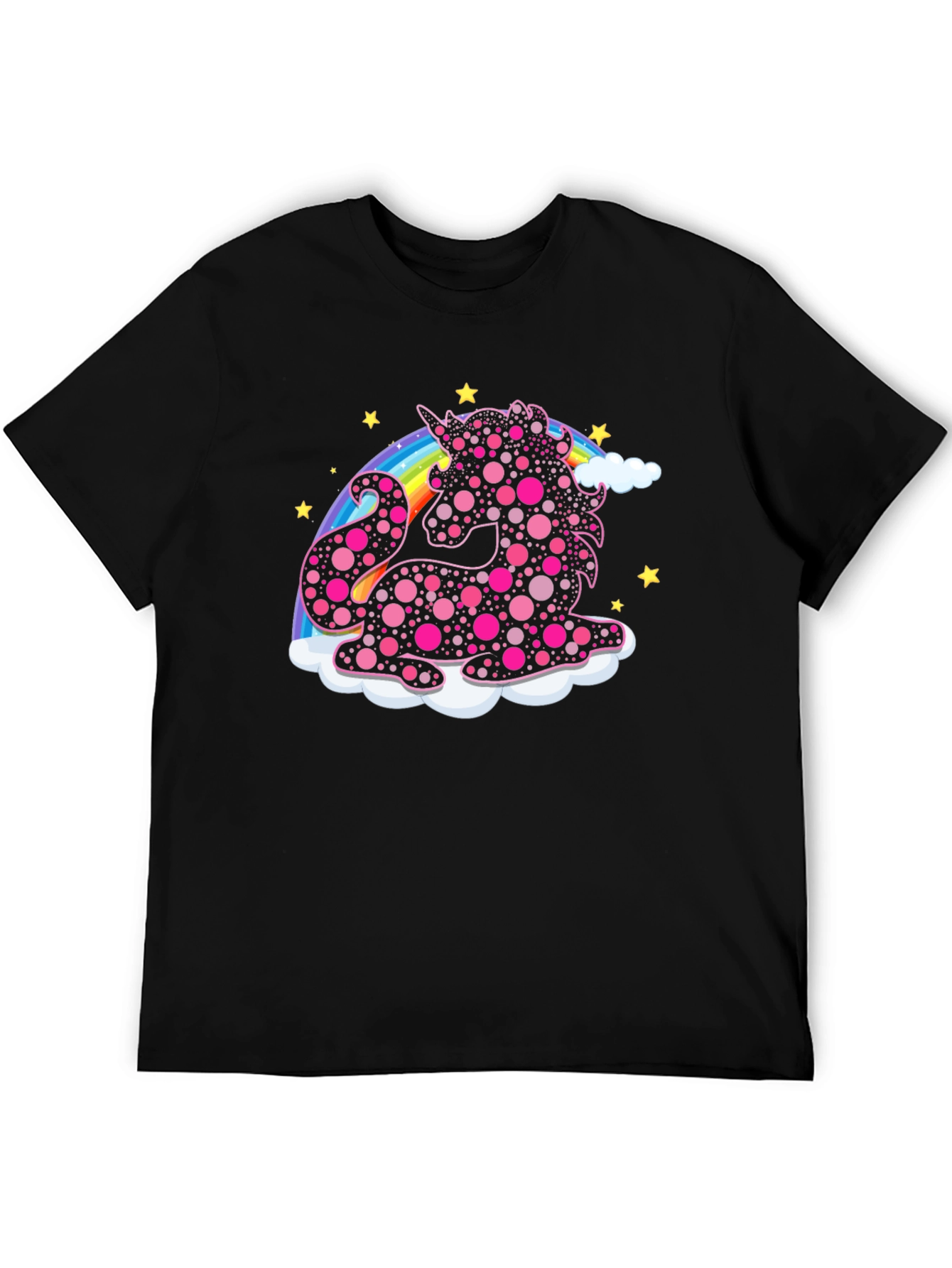 Unicorn Rainbow T-Shirt - Black