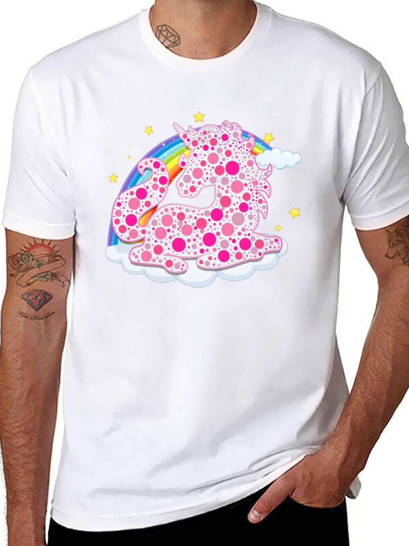 Unicorn Rainbow T-Shirt - Black