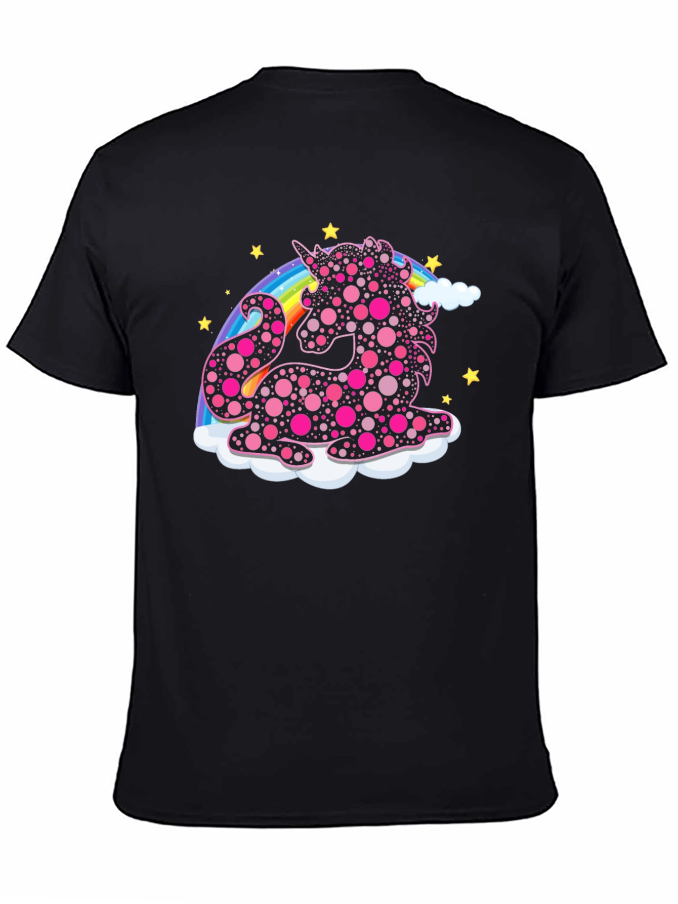 Unicorn Rainbow T-Shirt - Black