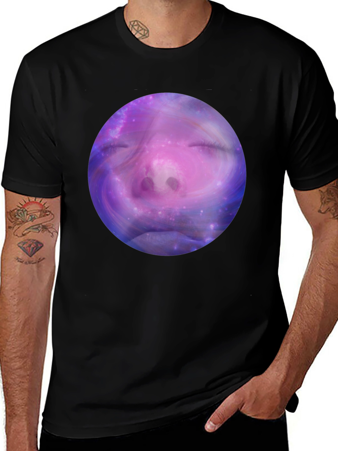 Cosmic Dreamer Graphic Tee - Unisex Black T-Shirt