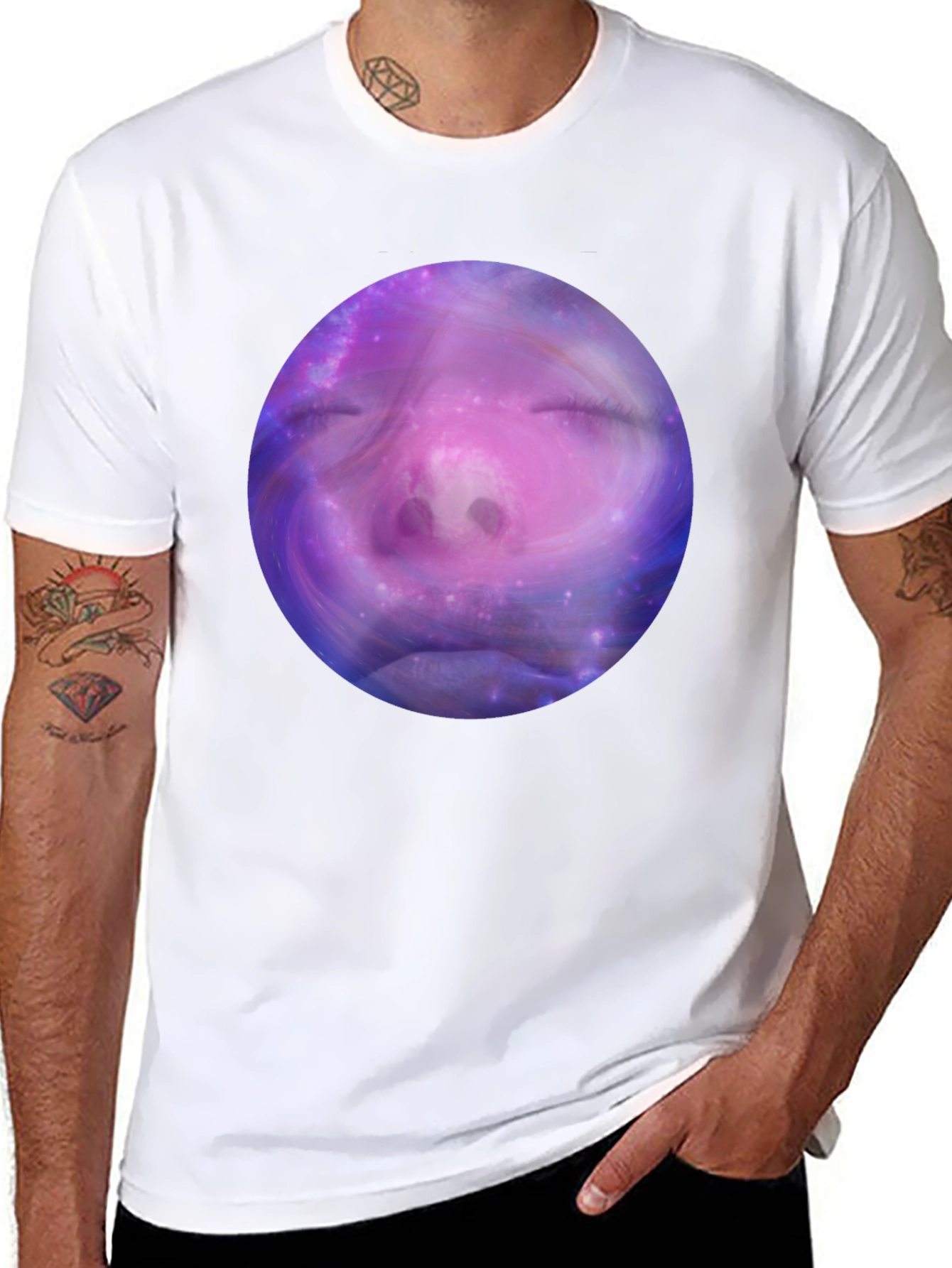 Cosmic Dreamer Graphic Tee - Unisex Black T-Shirt