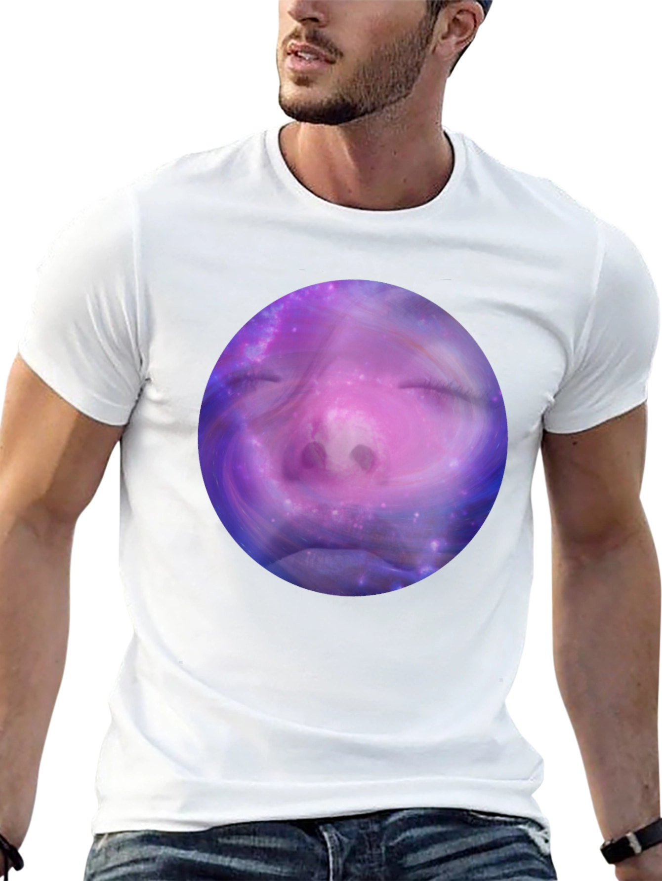 Cosmic Dreamer Graphic Tee - Unisex Black T-Shirt