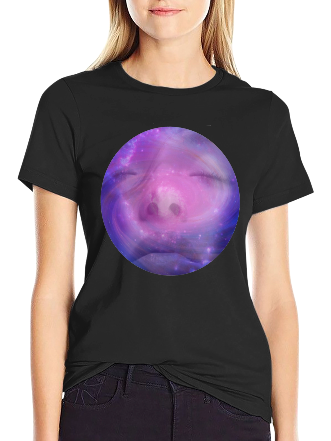 Cosmic Dreamer Graphic Tee - Unisex Black T-Shirt