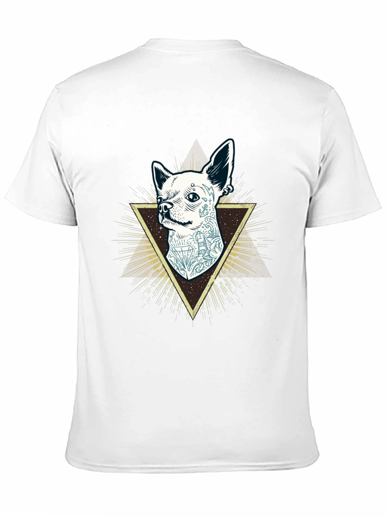 Tattooed Dog Graphic Tee - Mens Black T-Shirt