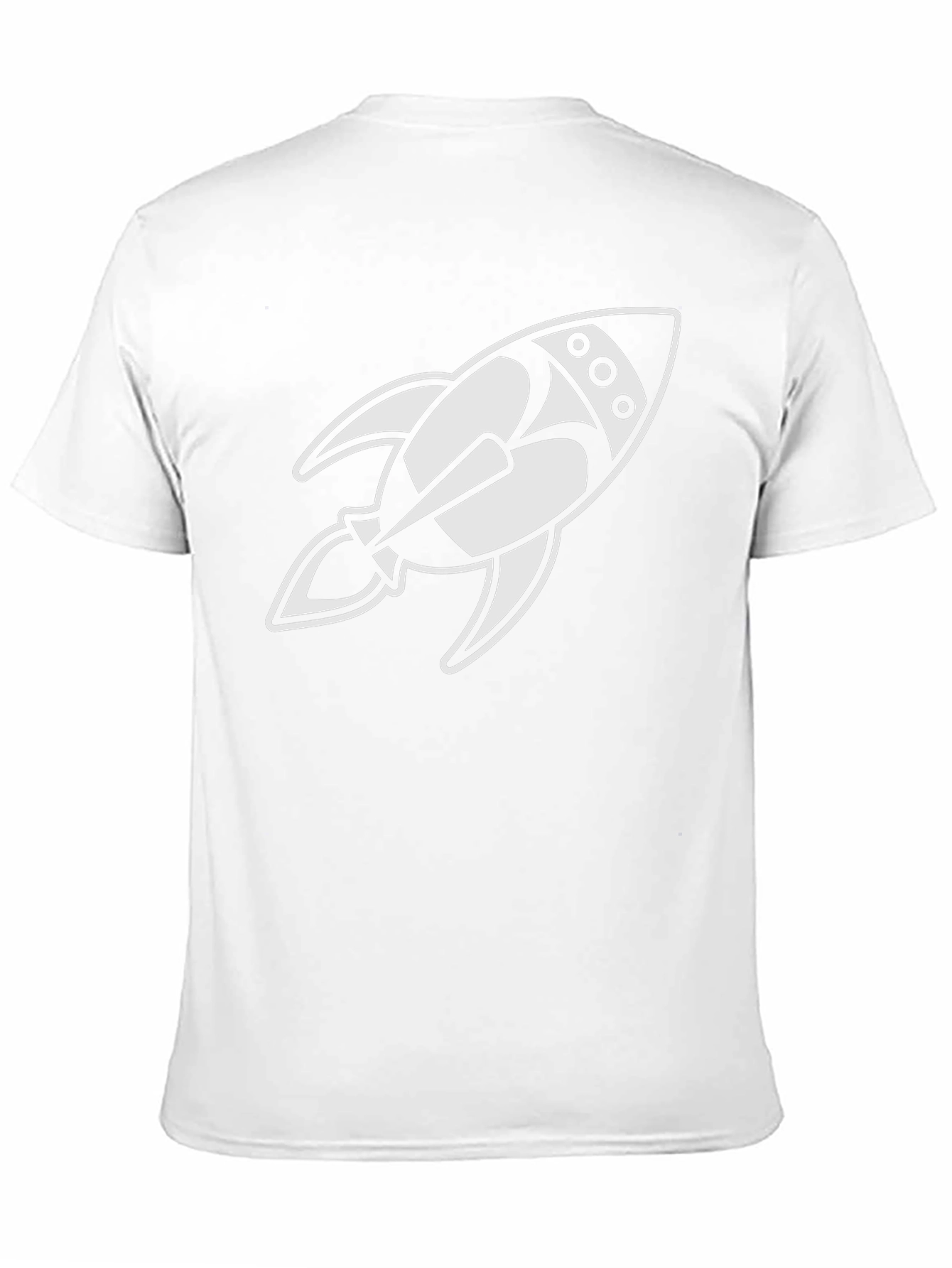 Rocket Ship Graphic T-Shirt - Black Cotton Tee