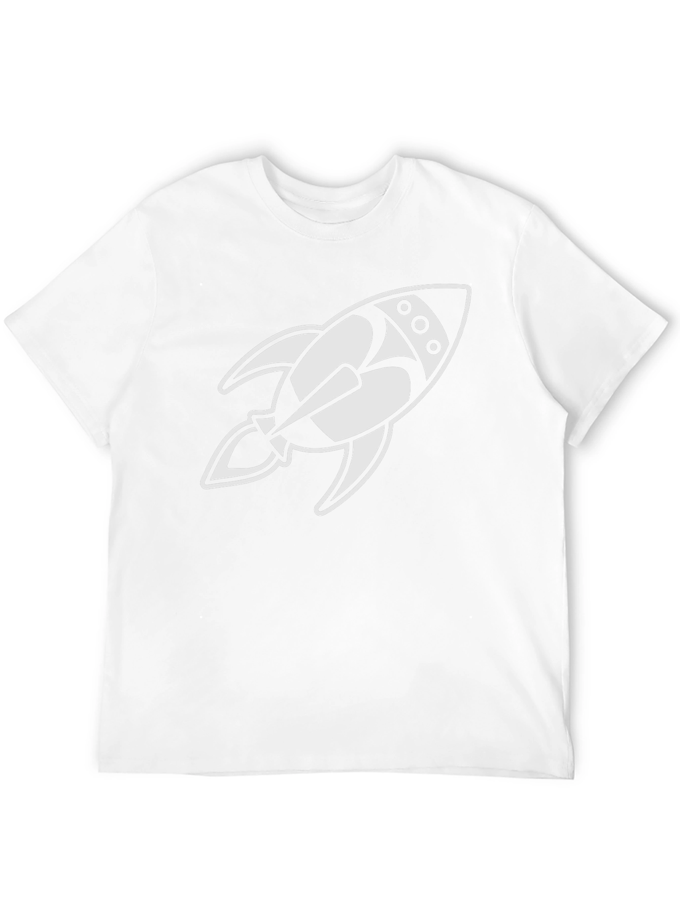 Rocket Ship Graphic T-Shirt - Black Cotton Tee