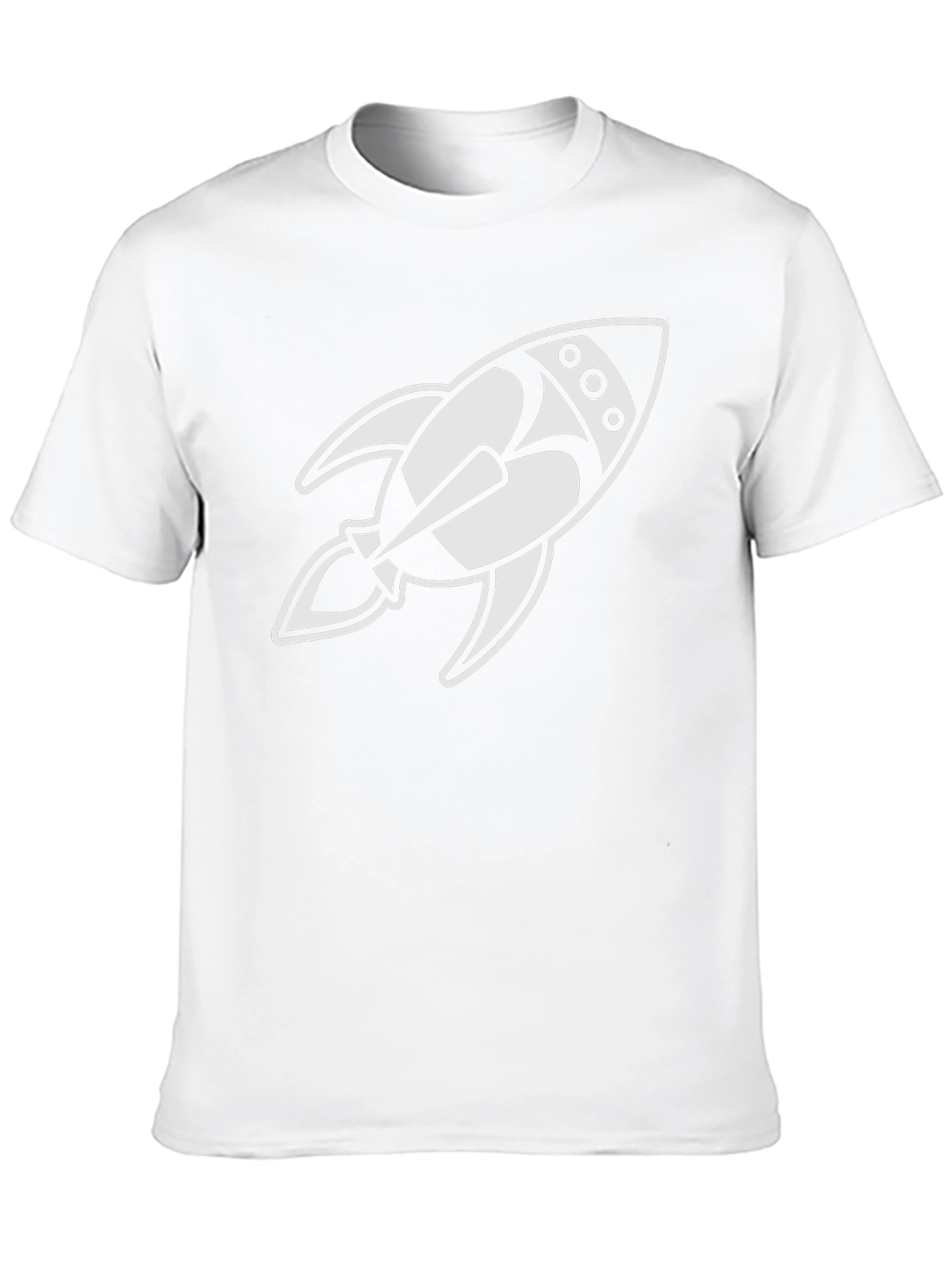 Rocket Ship Graphic T-Shirt - Black Cotton Tee