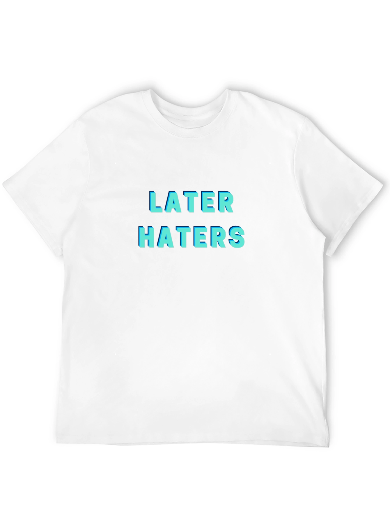Later Haters Graphic T-Shirt - Trendy Black Tee