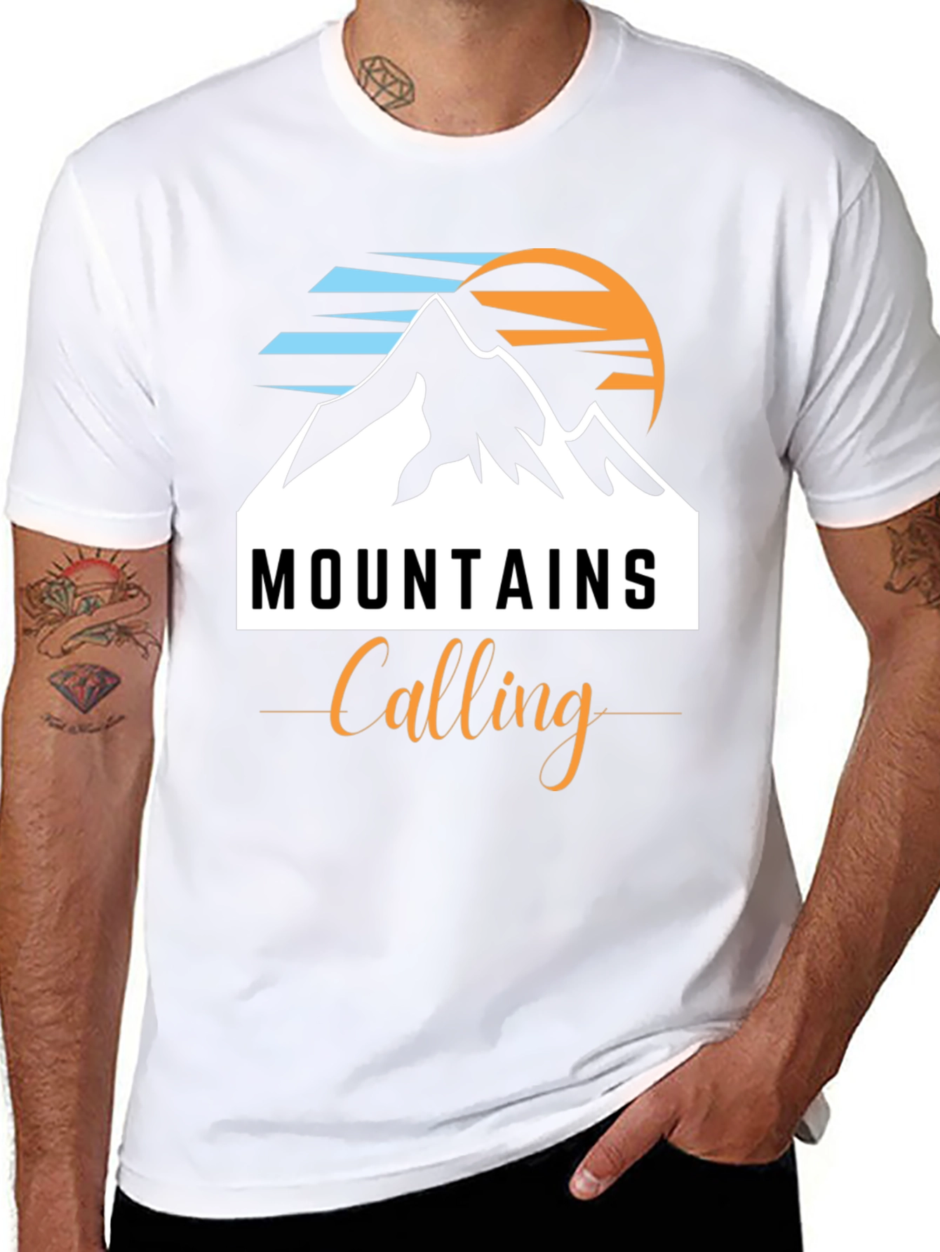 Mountains Calling Black T-Shirt