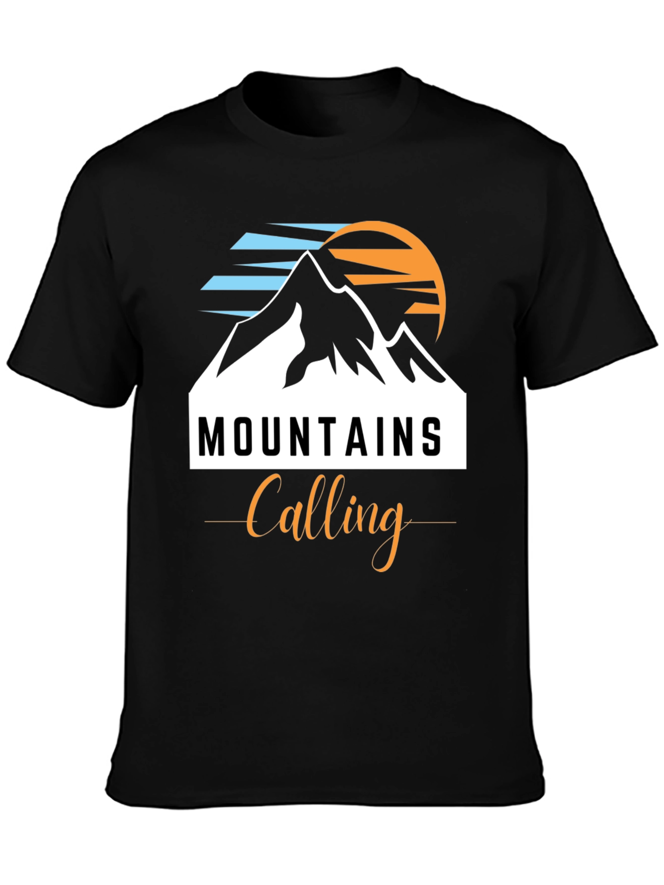 Mountains Calling Black T-Shirt
