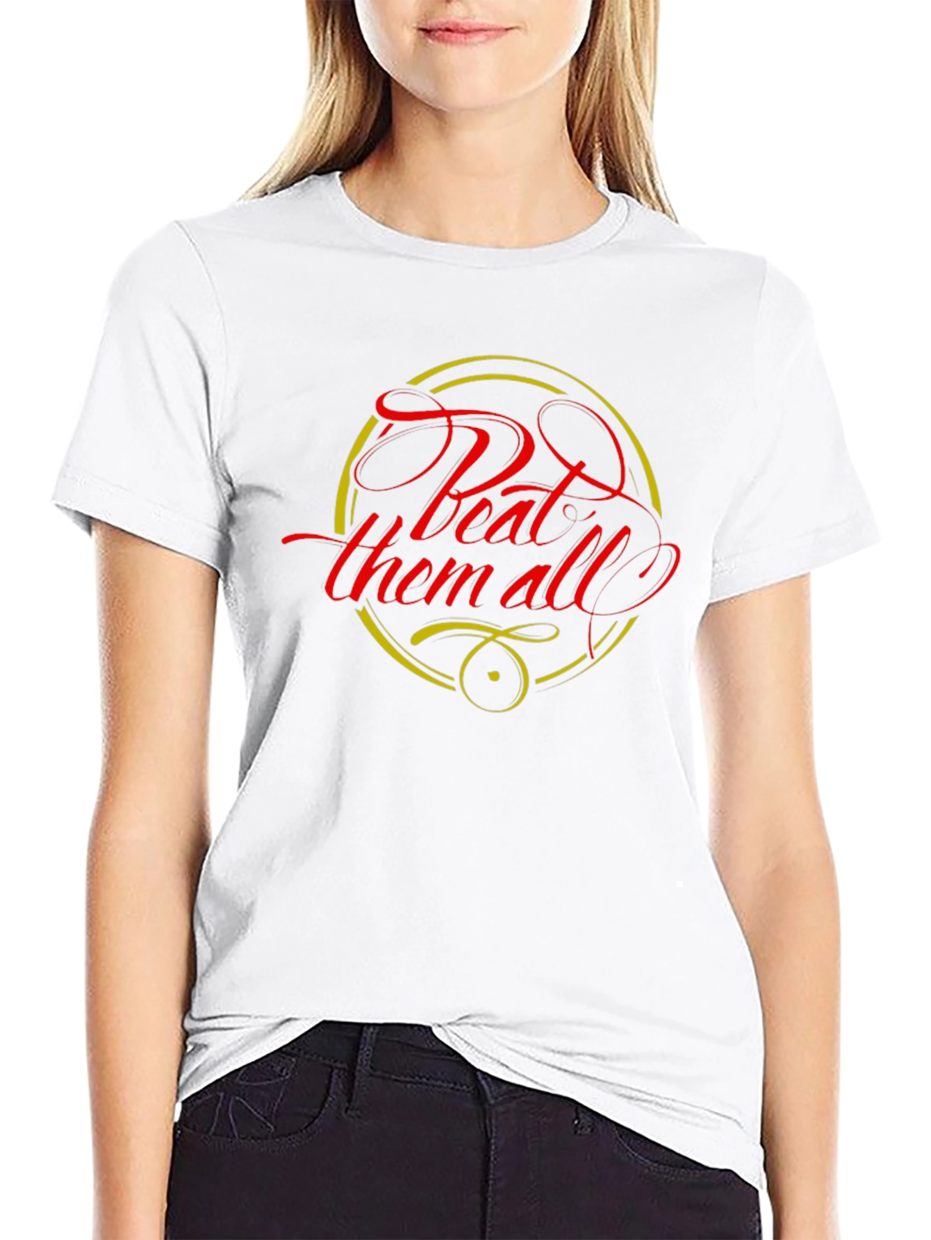 Beat Them All Graphic Tee - Bold Statement Shirt