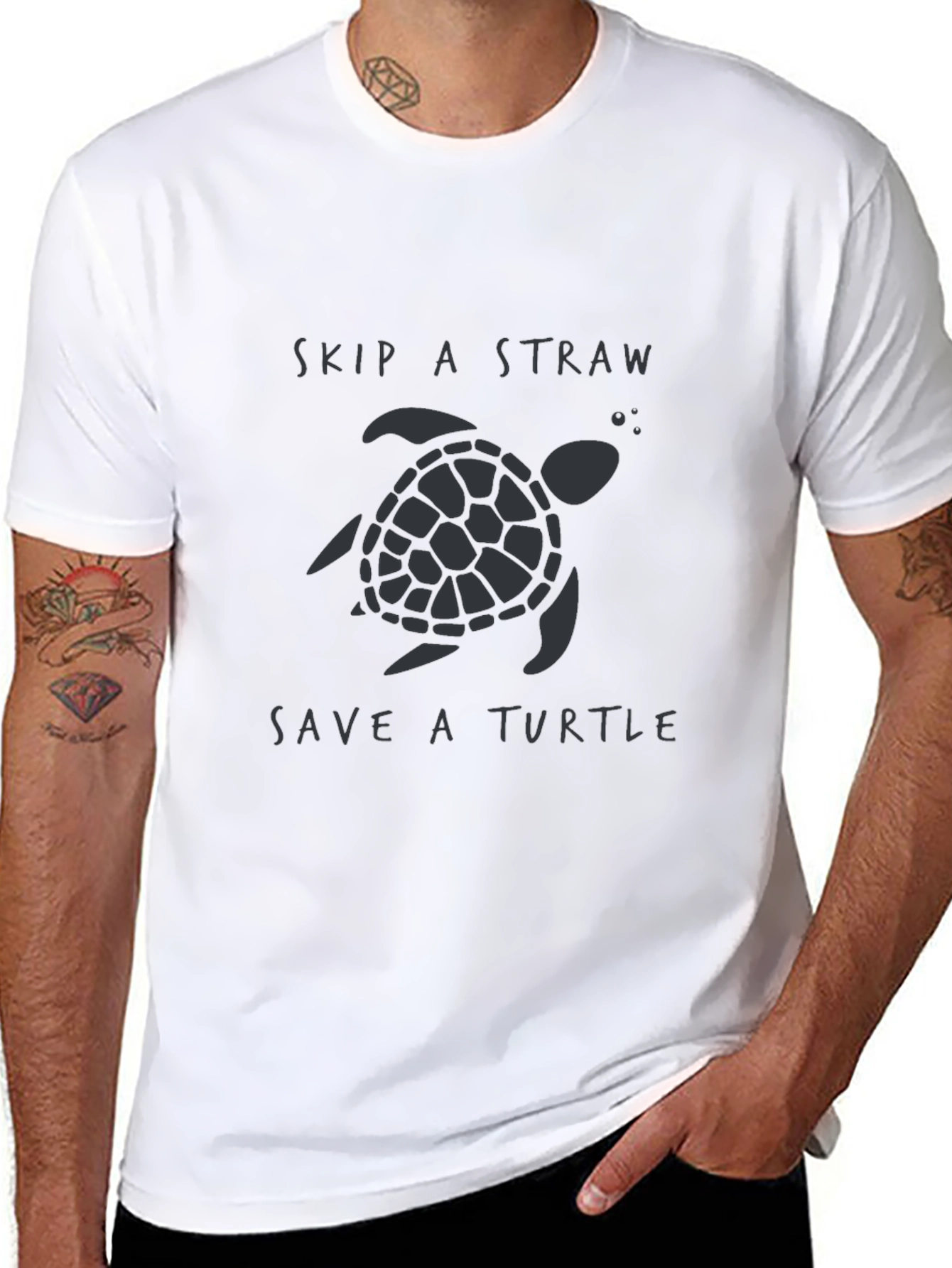 Skip a Straw Save a Turtle T-Shirt