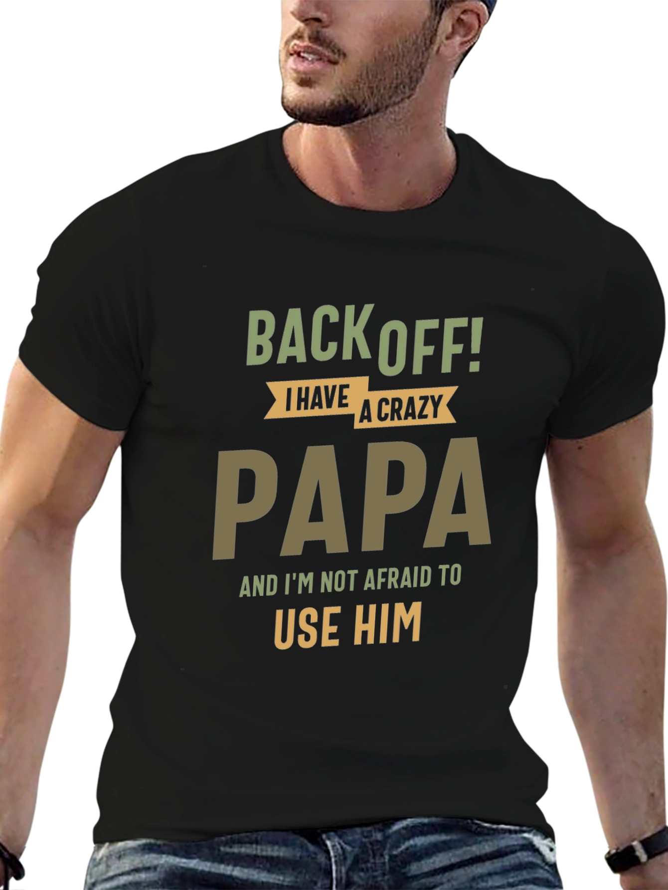 Crazy Papa Graphic T-Shirt - Funny Dad Tee