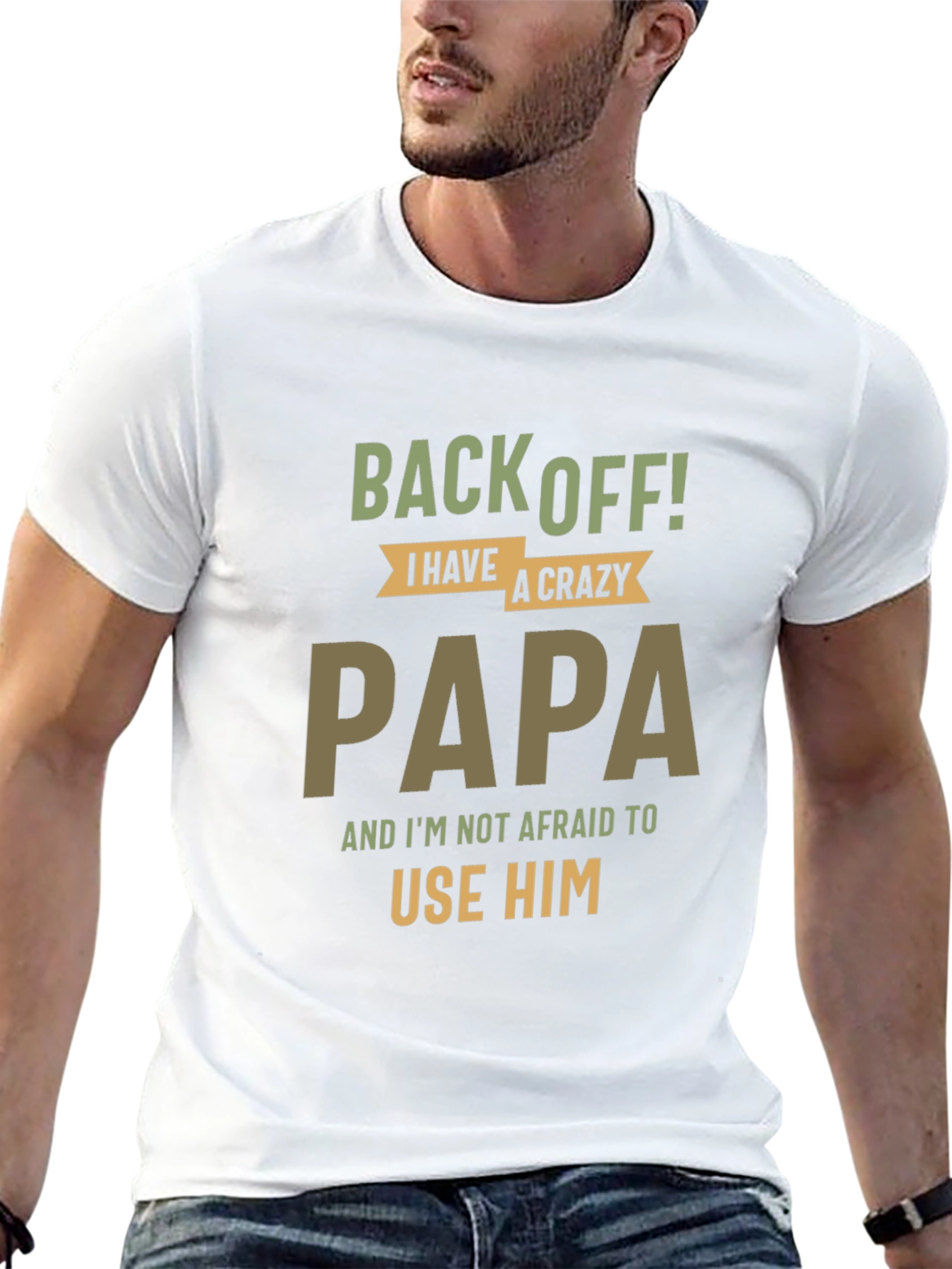 Crazy Papa Graphic T-Shirt - Funny Dad Tee