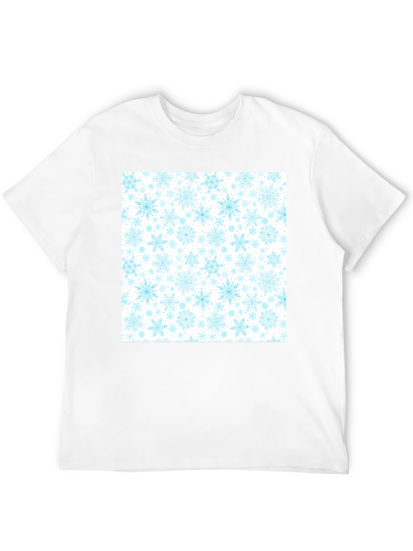 Snowflake Pattern T-Shirt - Winter Holiday Tee