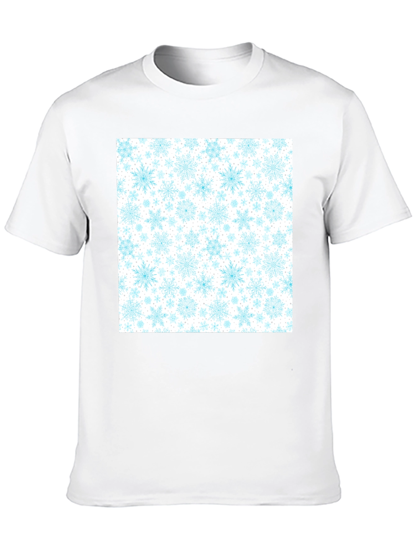 Snowflake Pattern T-Shirt - Winter Holiday Tee